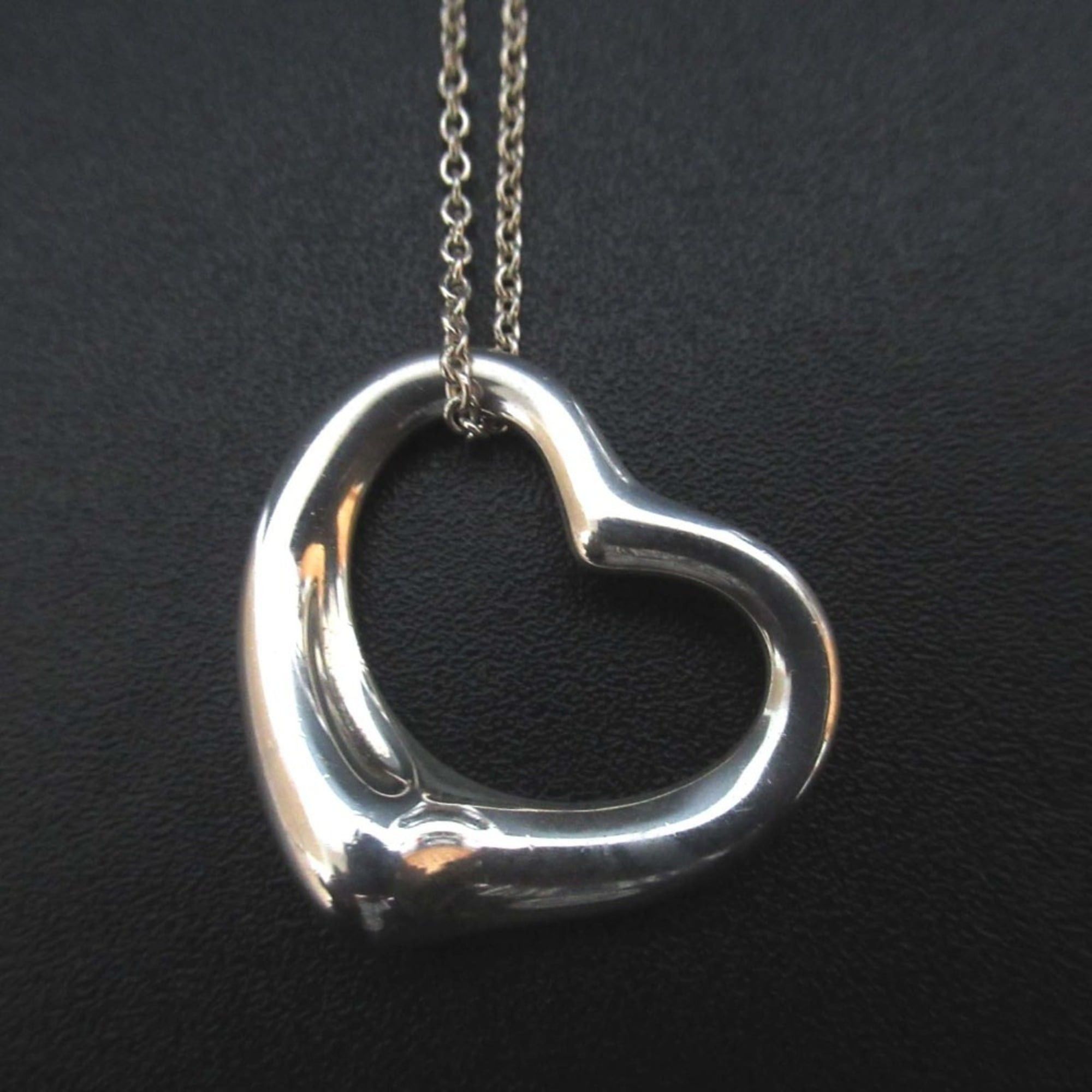 Tiffany & Co. Tiffany & Co. Elsa Peretti Open Heart Large Necklace Pendant in 925 SV Silver for Women Size ONE SIZE - 2 Thumbnail