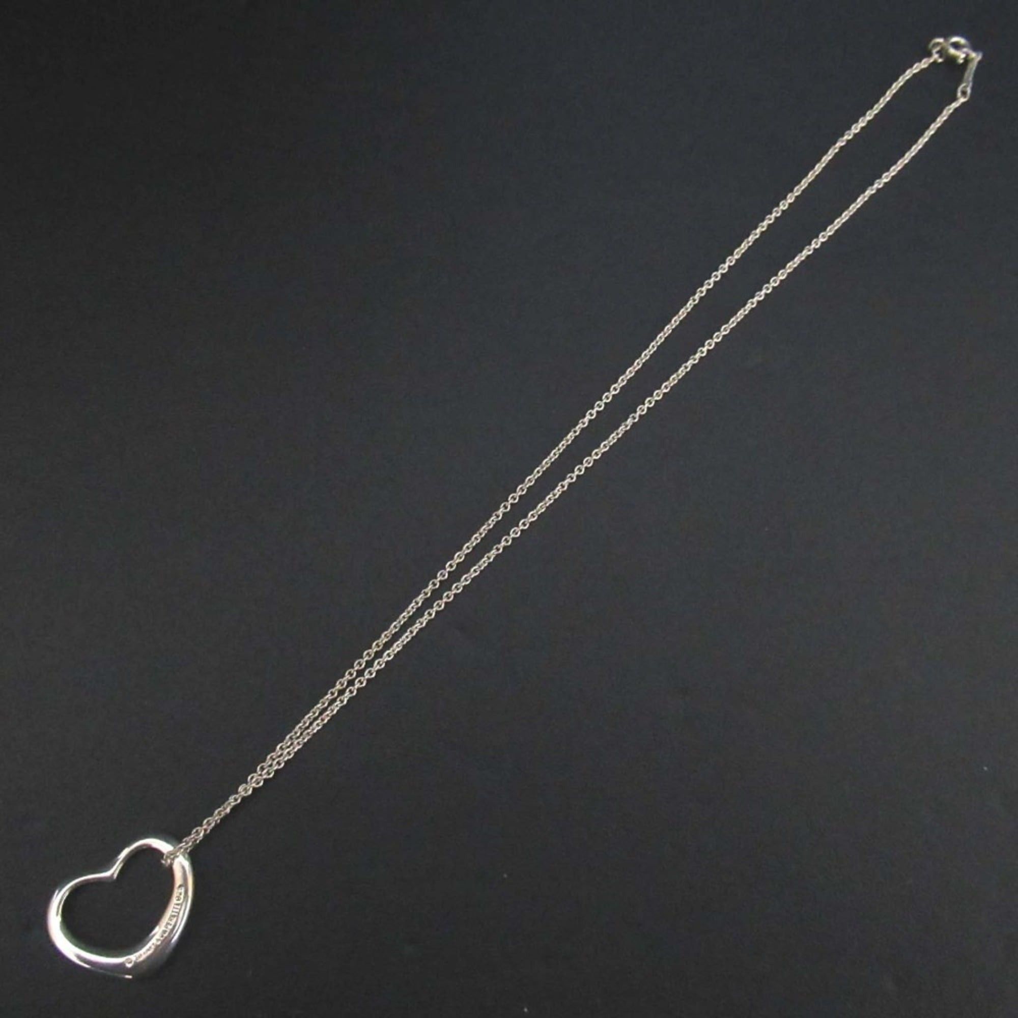 Tiffany & Co. Tiffany & Co. Elsa Peretti Open Heart Necklace Pendant in 925 SV Silver for Women Size ONE SIZE - 3 Thumbnail