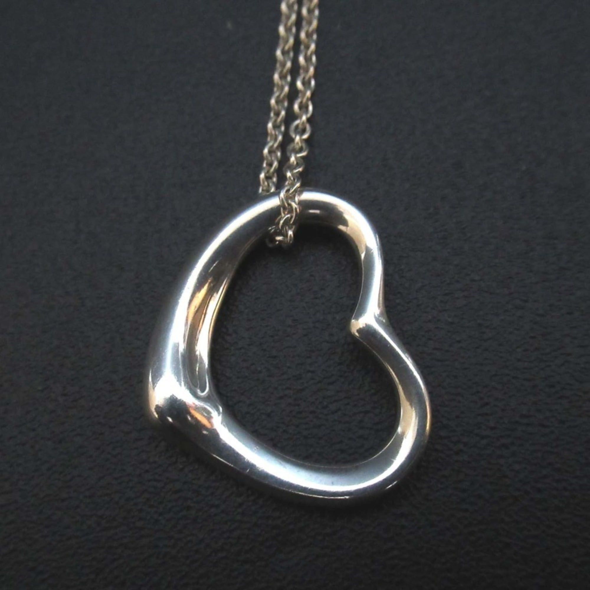 Tiffany & Co. Tiffany & Co. Elsa Peretti Open Heart Necklace Pendant in 925 SV Silver for Women Size ONE SIZE - 2 Thumbnail