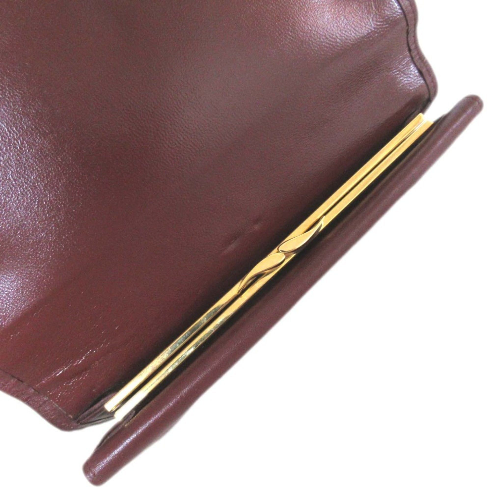 Cartier Cartier Must Line Bifold Long Wallet with Bill Compartment and Coin Purse, Bordeaux, for Men Women Size ONE SIZE - 8 Thumbnail