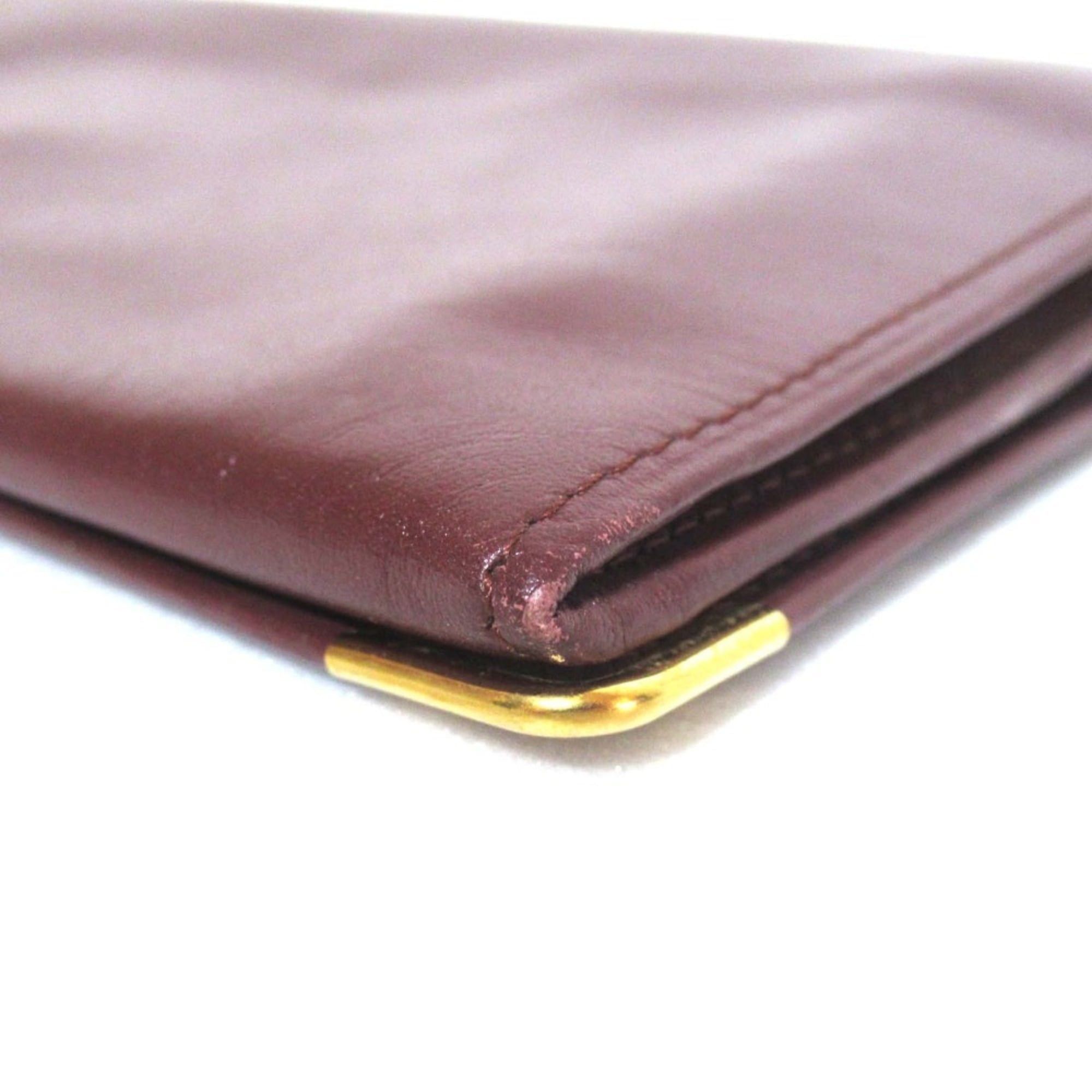 Cartier Cartier Must Line Bifold Long Wallet with Bill Compartment and Coin Purse, Bordeaux, for Men Women Size ONE SIZE - 4 Thumbnail