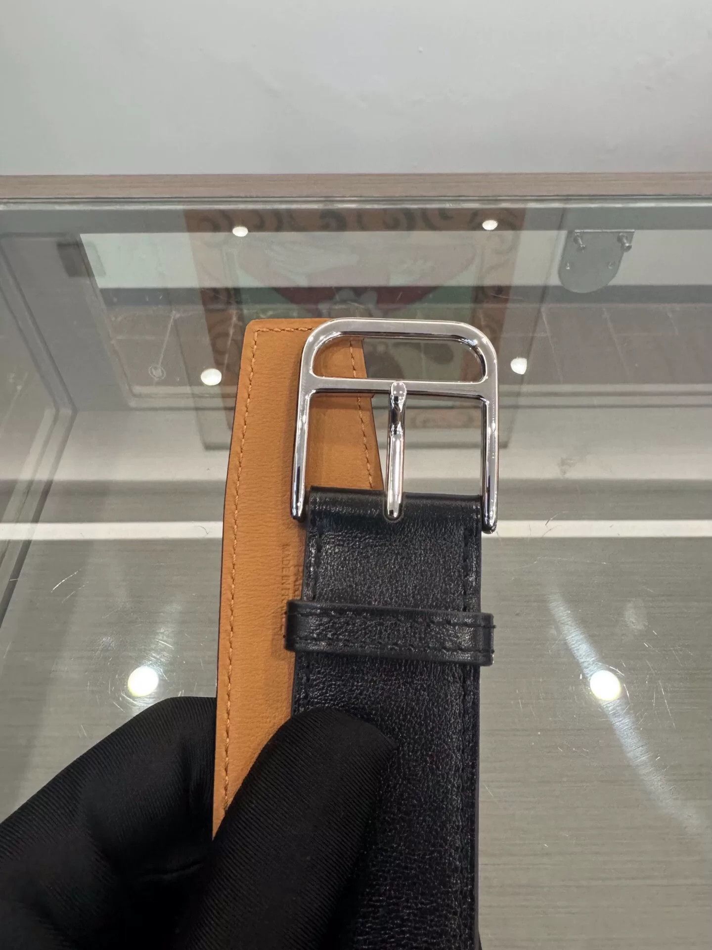 Hermes Hermes Romain 3.5cm Black Belt 90 Size ONE SIZE - 4 Thumbnail
