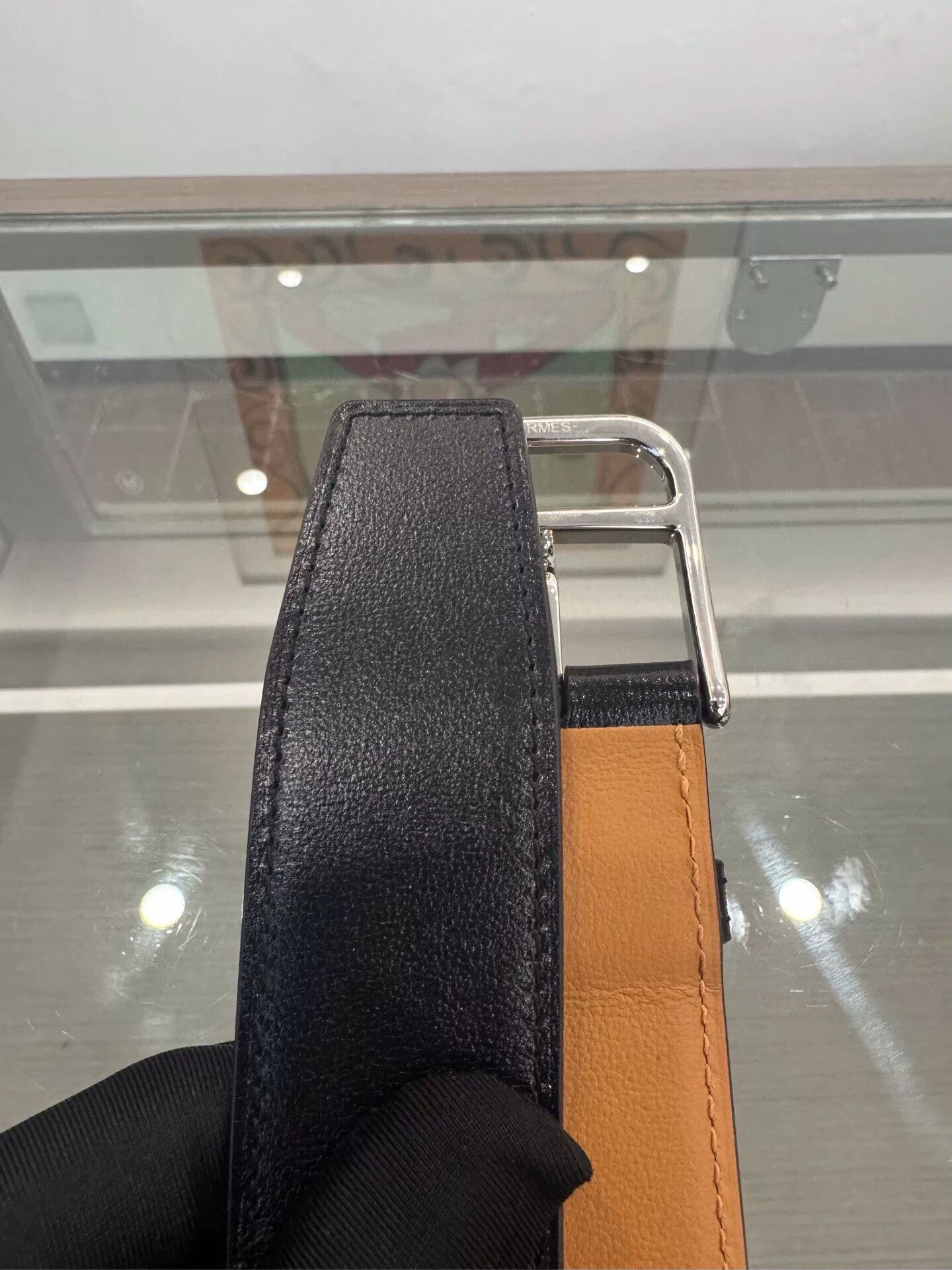 Hermes Hermes Romain 3.5cm Black Belt 90 Size ONE SIZE - 5 Thumbnail