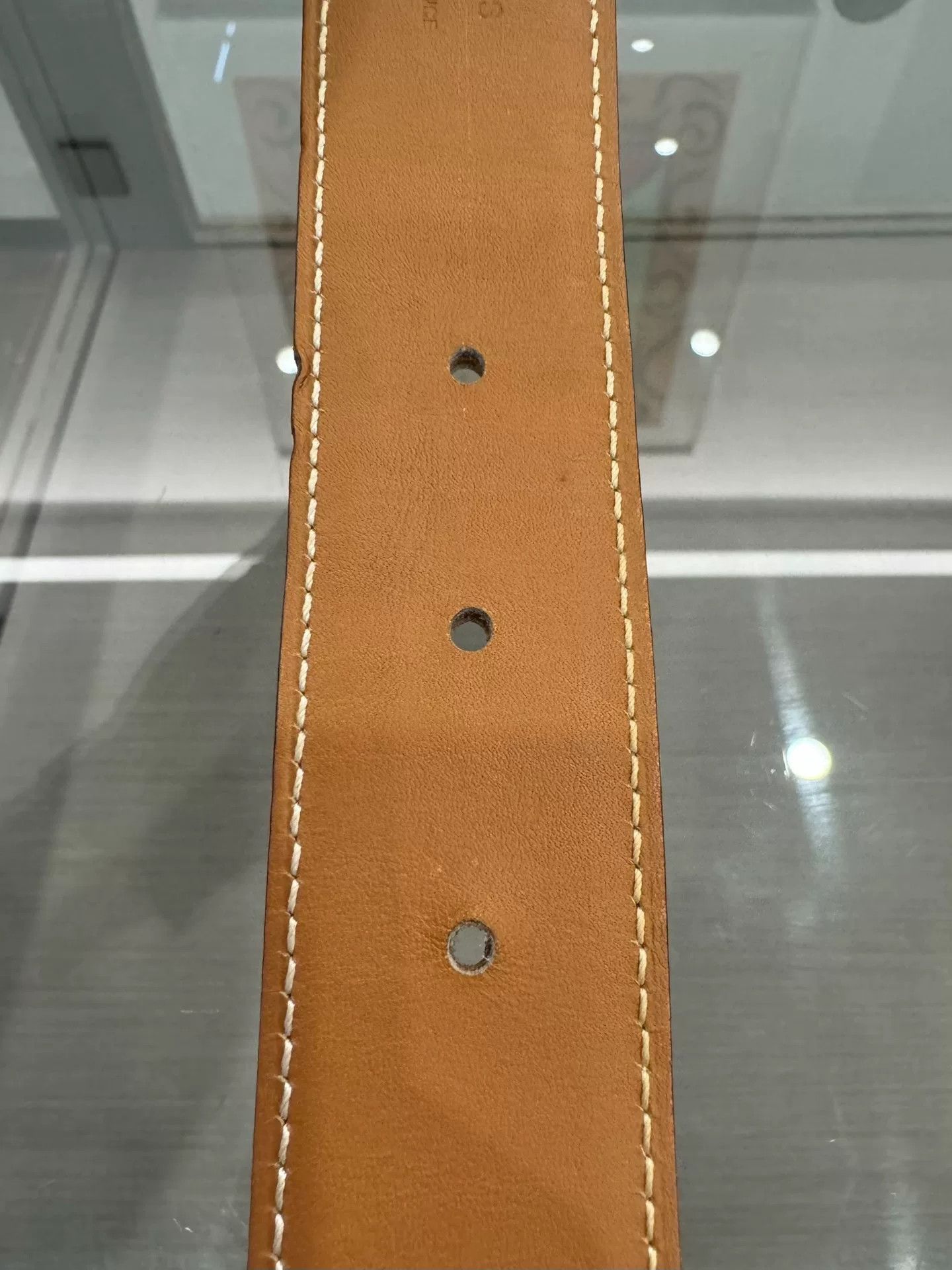 Hermes Hermes Men's White Brown H Buckle Belt Size ONE SIZE - 8 Thumbnail