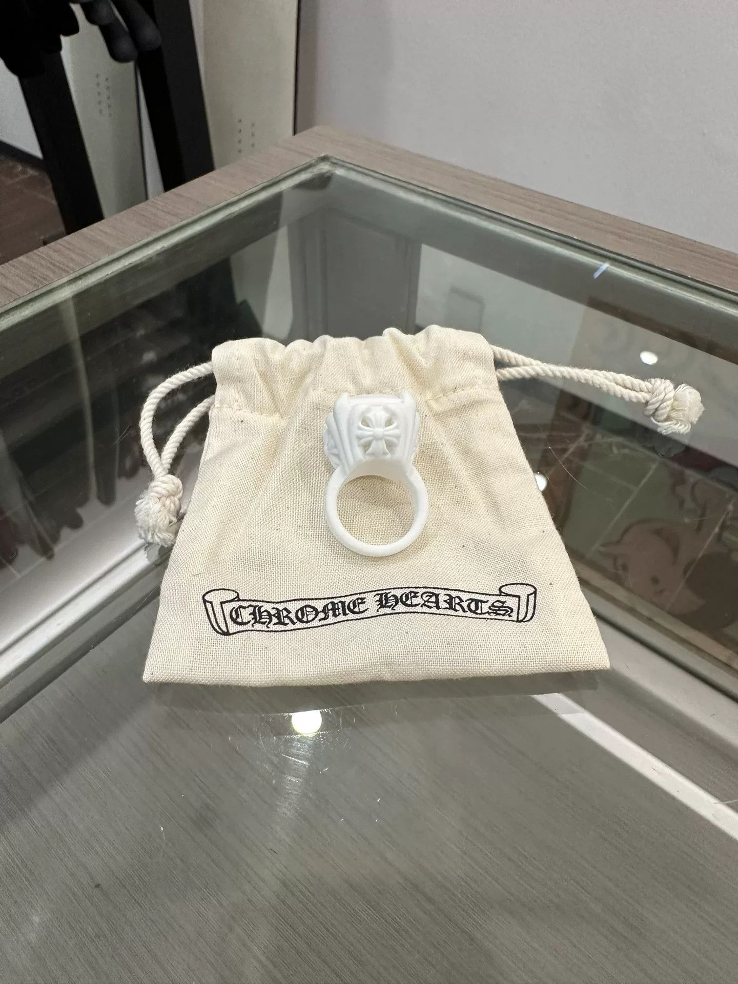 Chrome Hearts Chrome Hearts White Silicone Cross Ring US6.5 Size ONE SIZE - 3 Thumbnail