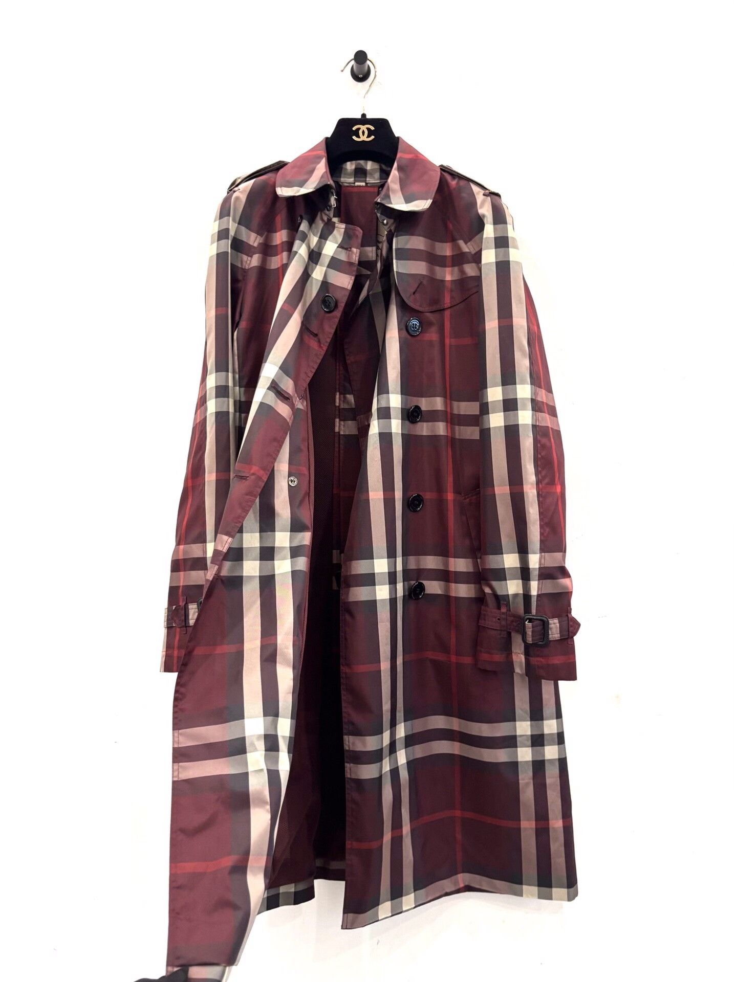 Burberry Burberry London Check Horse Logo Red Trench Coat Size M / US 6-8 / IT 42-44 - 3 Thumbnail