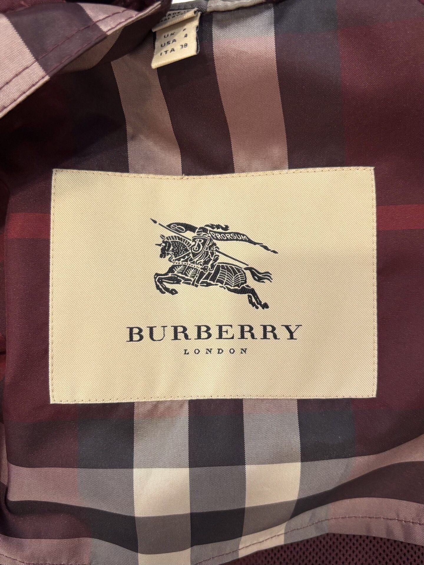 Burberry Burberry London Check Horse Logo Red Trench Coat Size M / US 6-8 / IT 42-44 - 5 Thumbnail