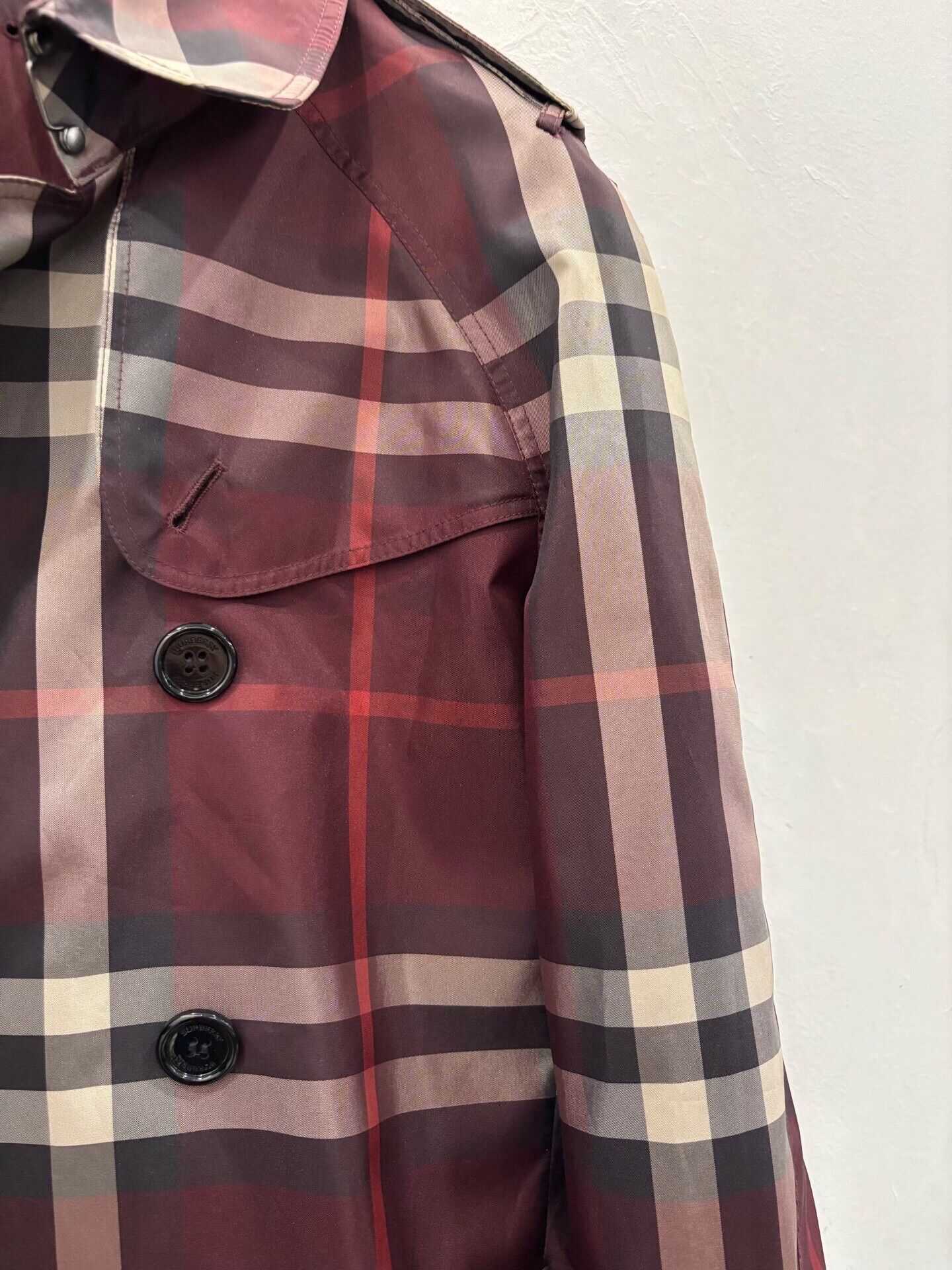 Burberry Burberry London Check Horse Logo Red Trench Coat Size M / US 6-8 / IT 42-44 - 4 Thumbnail