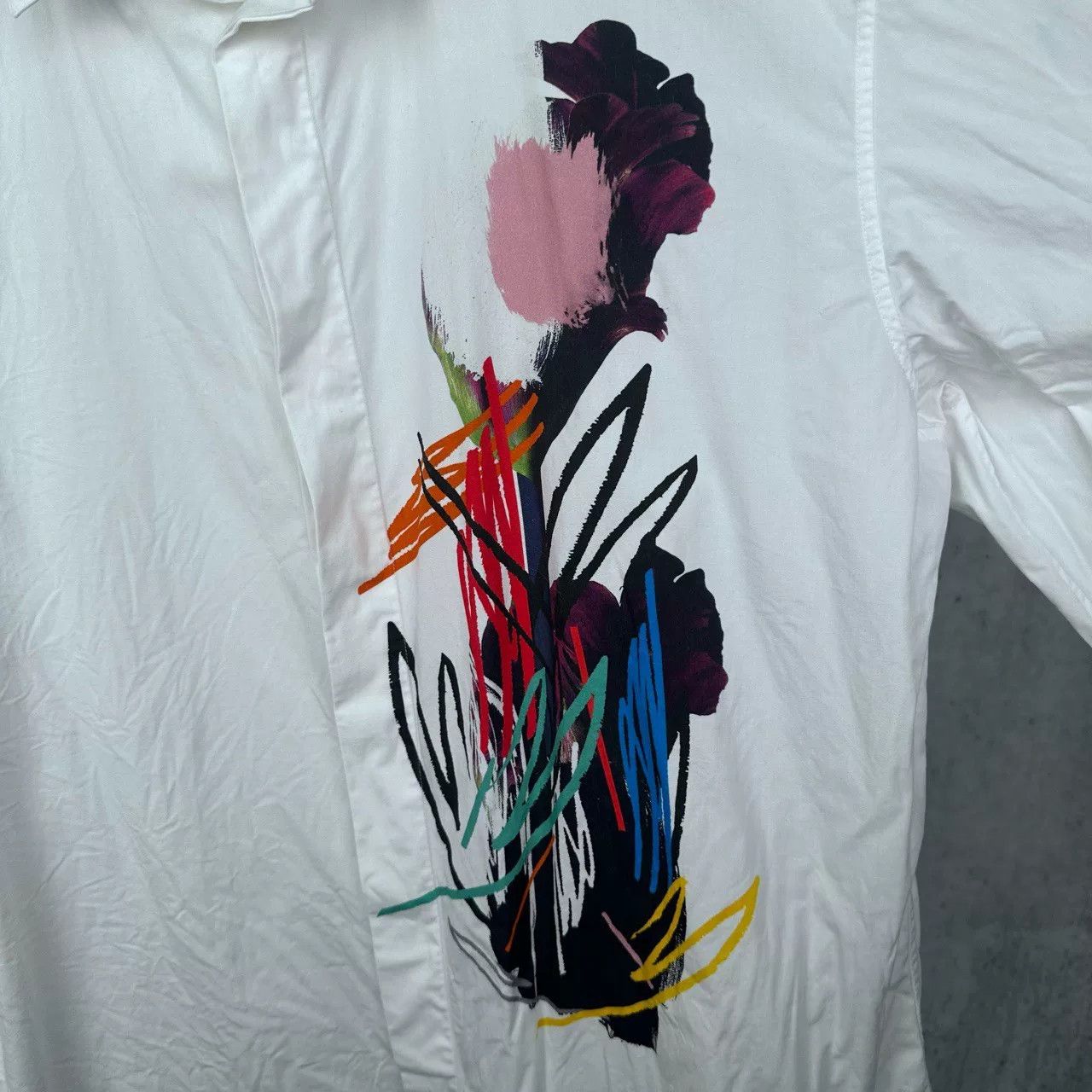Dior Dior Floral Graffiti Long-Sleeve Shirt Size US M / EU 48-50 / 2 - 3 Thumbnail