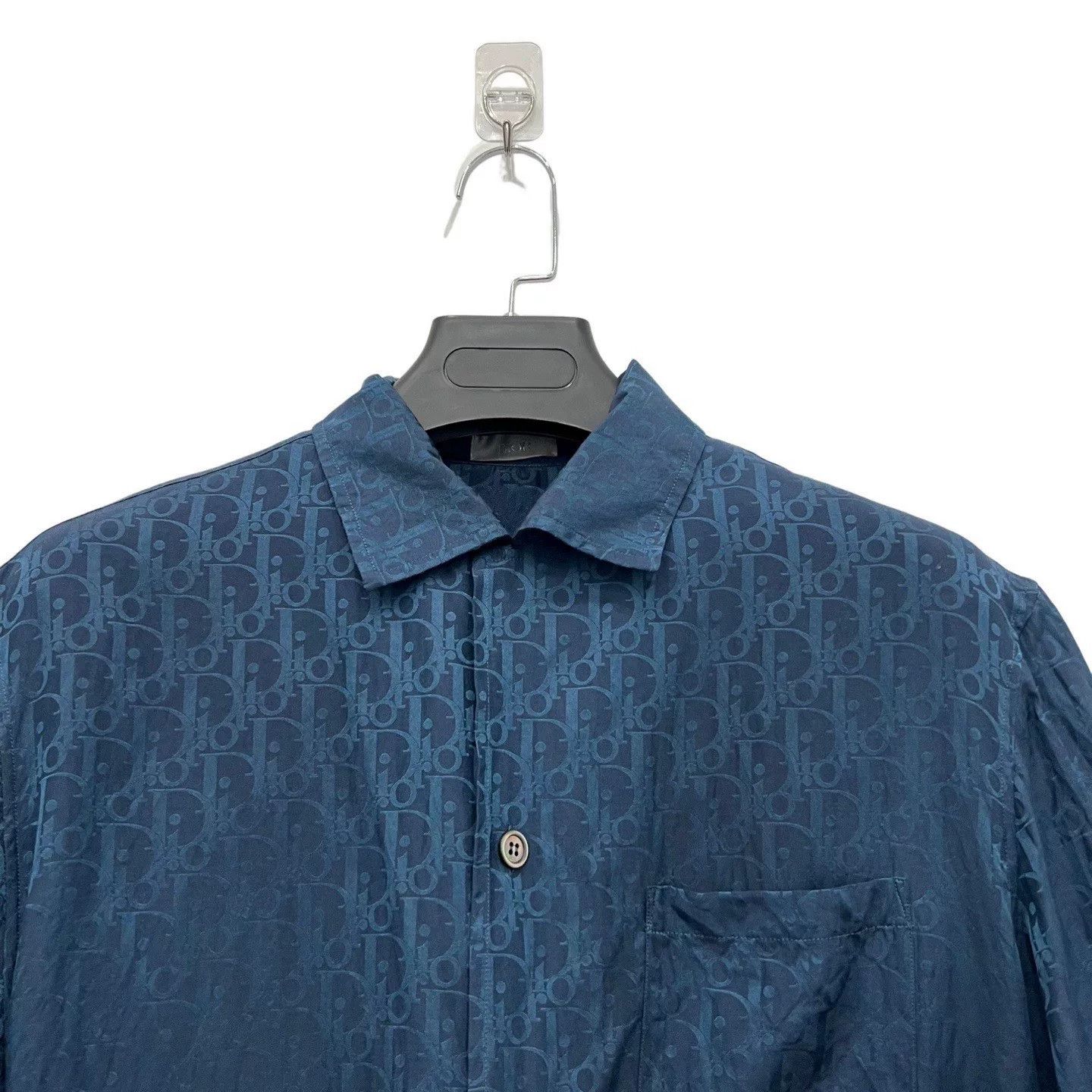 Dior Dior Silk Deep Blue Monogram Short Sleeve Shirt Size US M / EU 48-50 / 2 - 3 Thumbnail