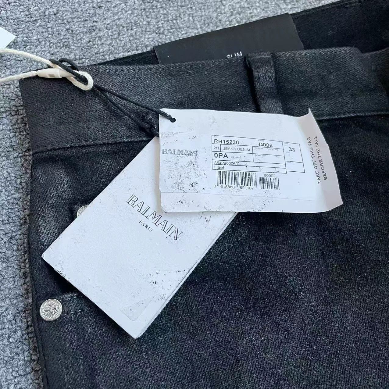 Balmain Black Ripped Denim Pants Size US 32 / EU 48 - 7 Thumbnail