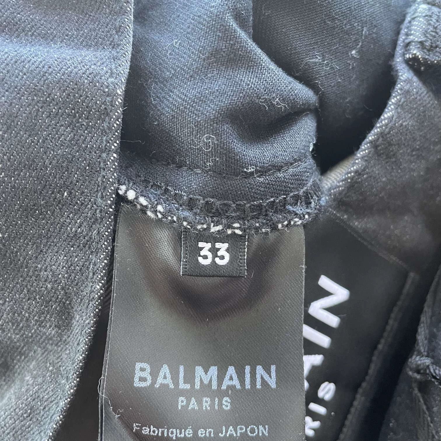 Balenciaga Distressed Black Denim Pants with Side Stripes Size US 32 / EU 48 - 7 Thumbnail