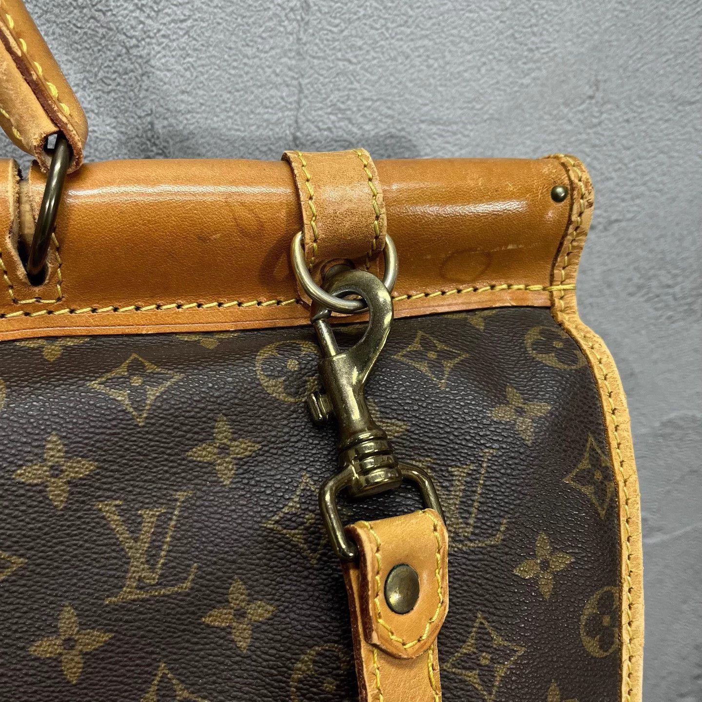 Louis Vuitton Brown Patterned Leather Briefcase Bag Size ONE SIZE - 4 Thumbnail