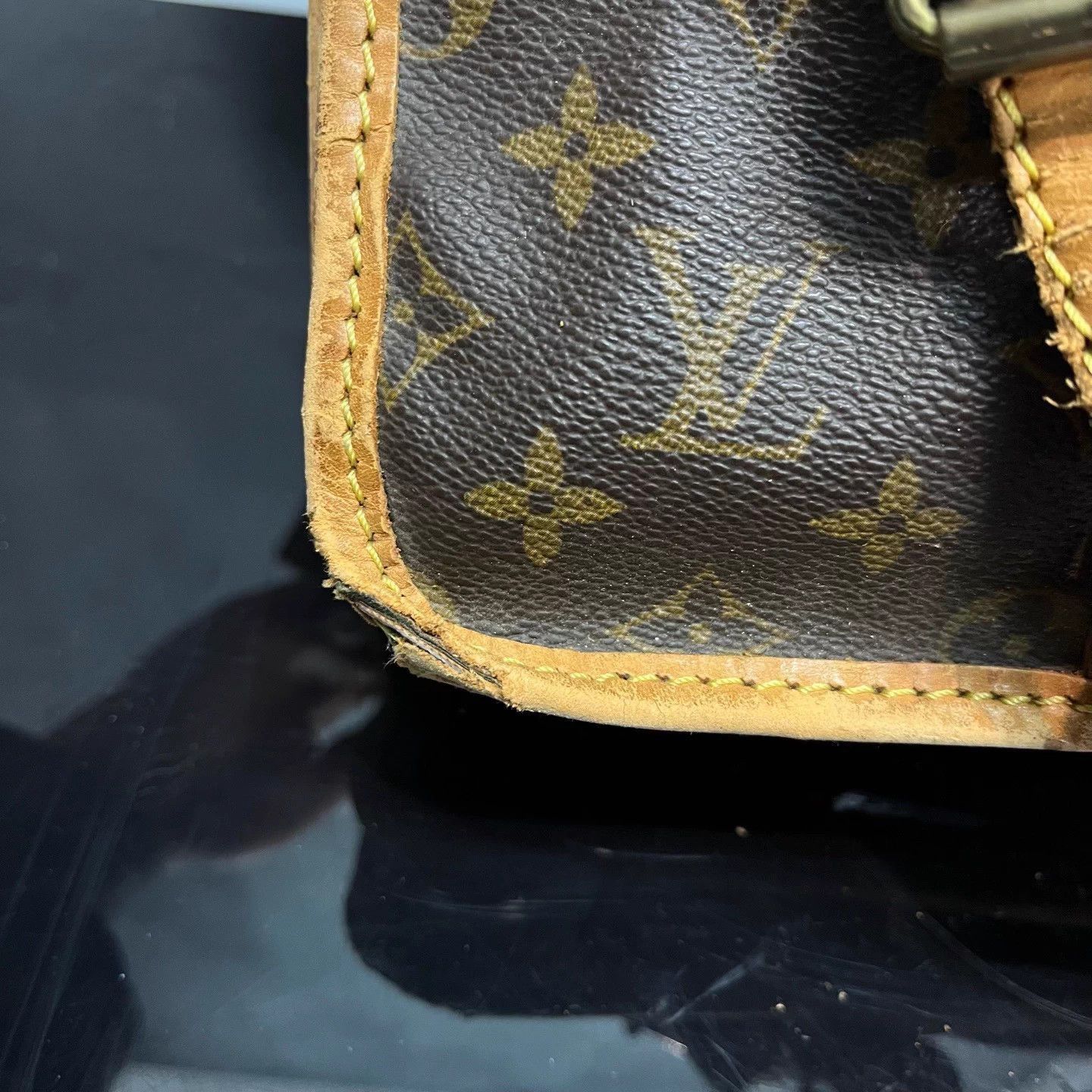 Louis Vuitton Brown Patterned Leather Briefcase Bag Size ONE SIZE - 9 Thumbnail
