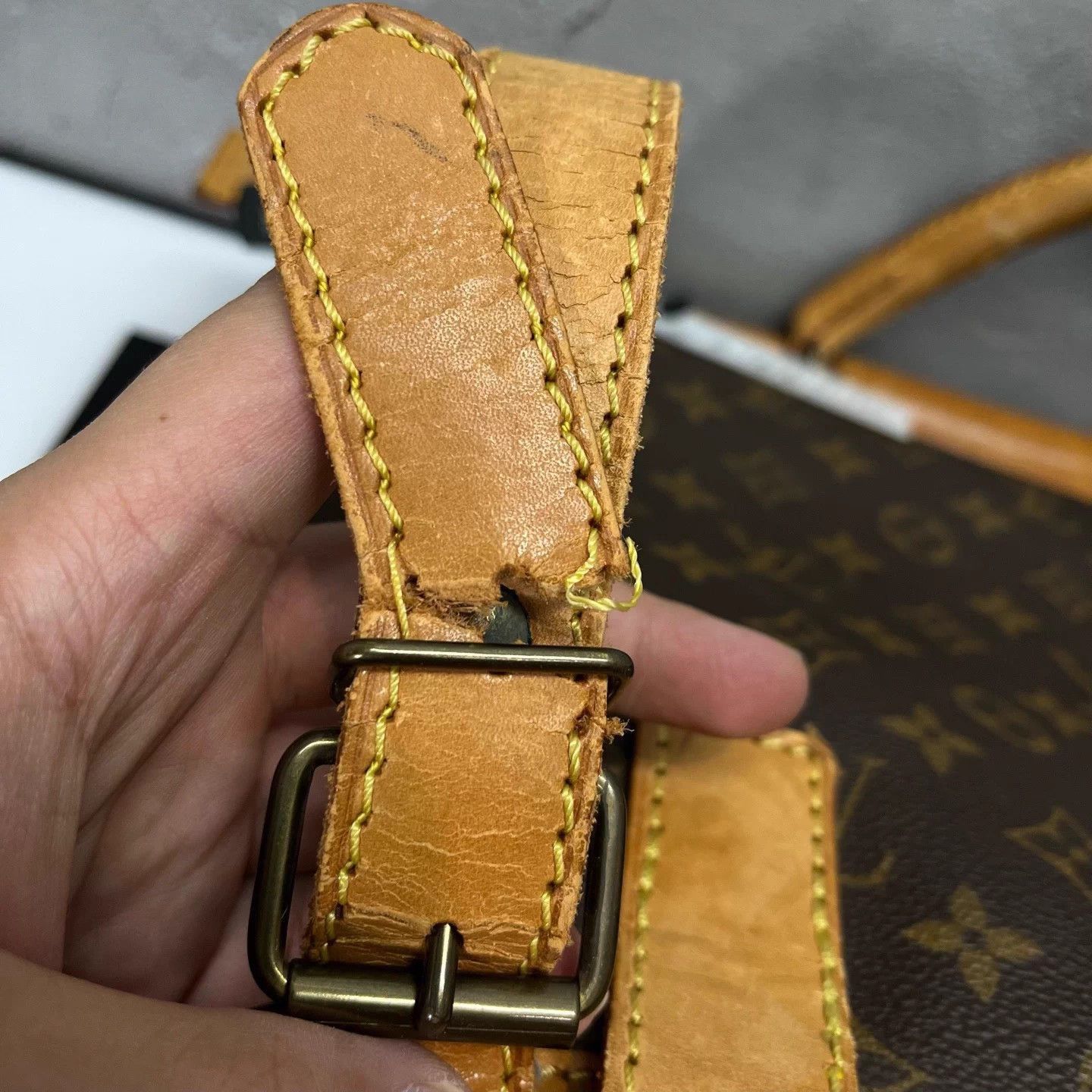 Louis Vuitton Brown Patterned Leather Briefcase Bag Size ONE SIZE - 8 Thumbnail