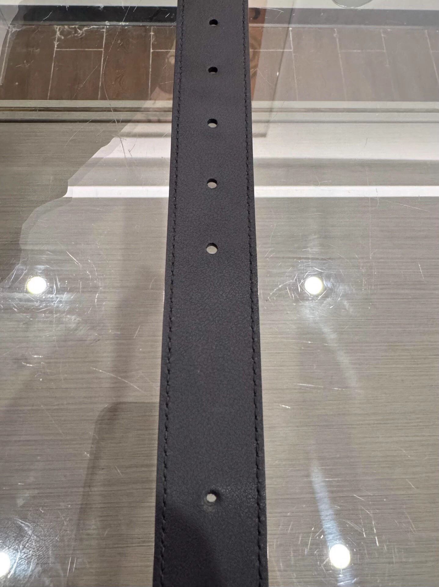 Gucci Black Leather Belt with Gold Interlocking Buckle Size ONE SIZE - 8 Thumbnail