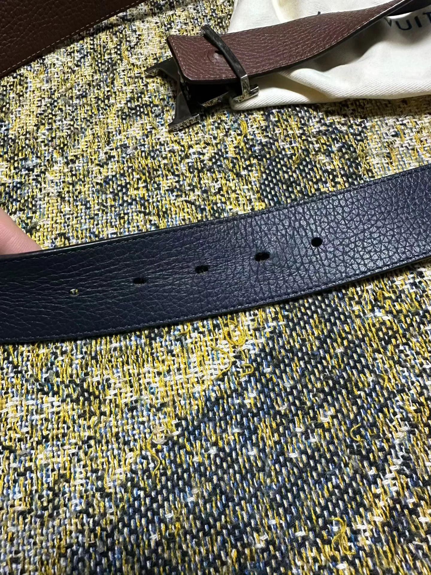 Louis Vuitton Multi-Color Leather Belt with Metal Buckle Size ONE SIZE - 4 Thumbnail