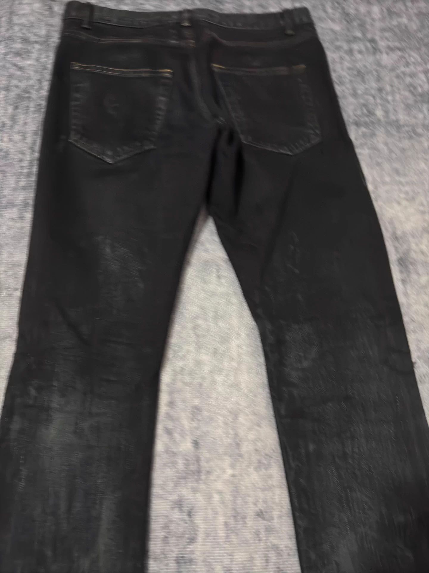Saint Laurent Paris Black Distressed Denim Jeans Size US 32 / EU 48 - 4 Thumbnail