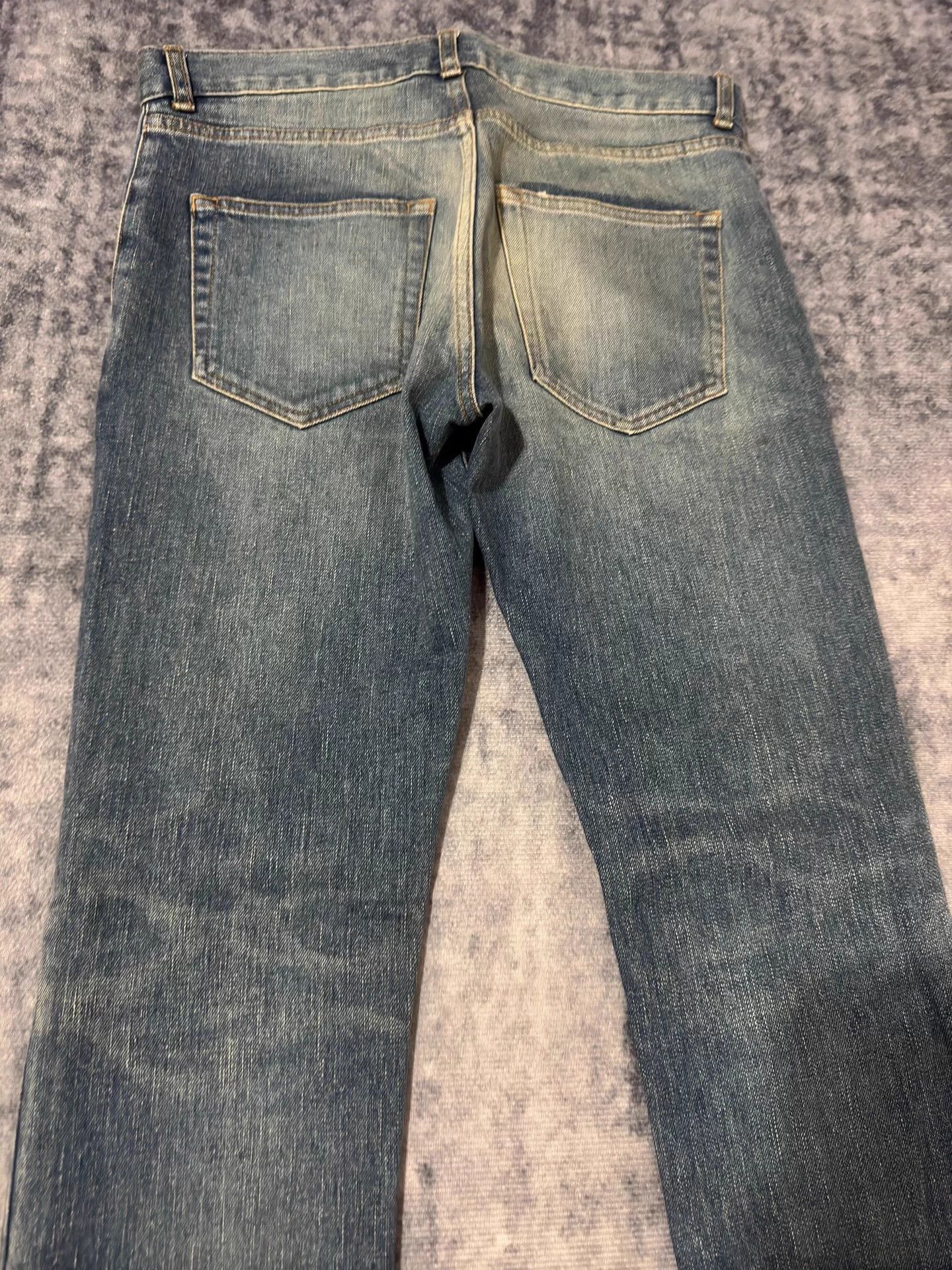 Saint Laurent Paris Blue Distressed Denim Jeans Size US 29 - 4 Thumbnail