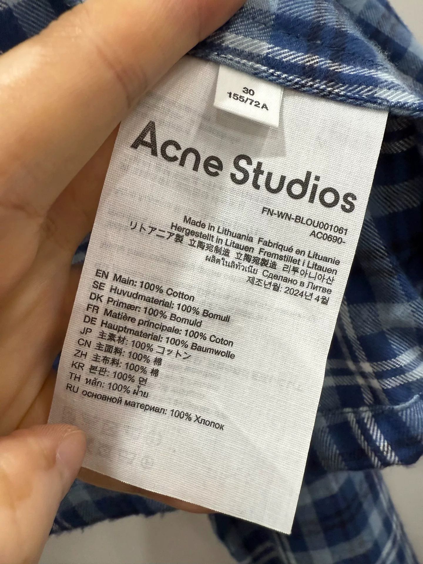 Acne Studios Acne Studios Plaid Jacket Size 30 Size XXS / US 00 / IT 34 - 3 Thumbnail