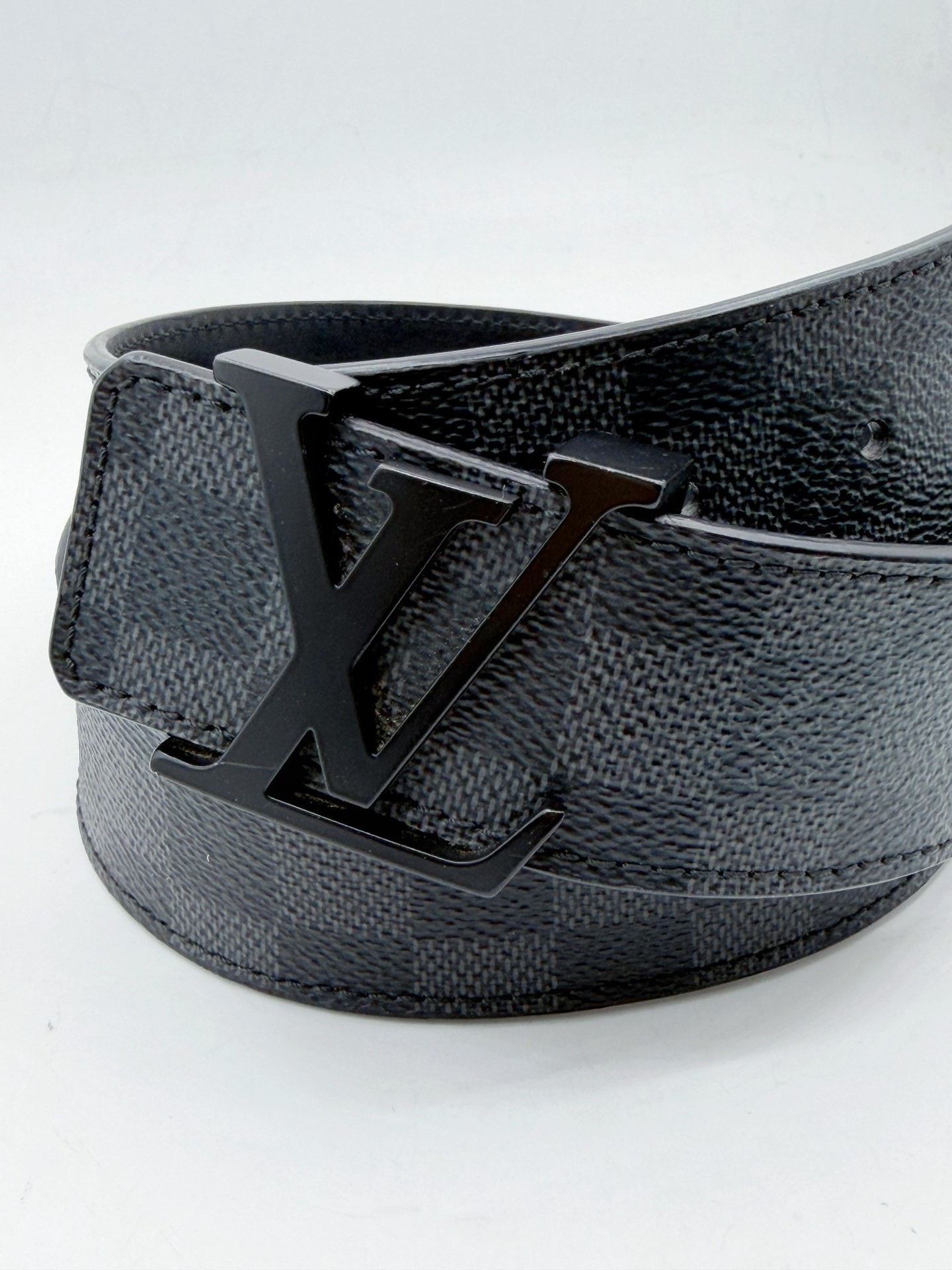 Louis Vuitton Louis Vuitton Black Buckle Damier Belt Size ONE SIZE - 3 Thumbnail