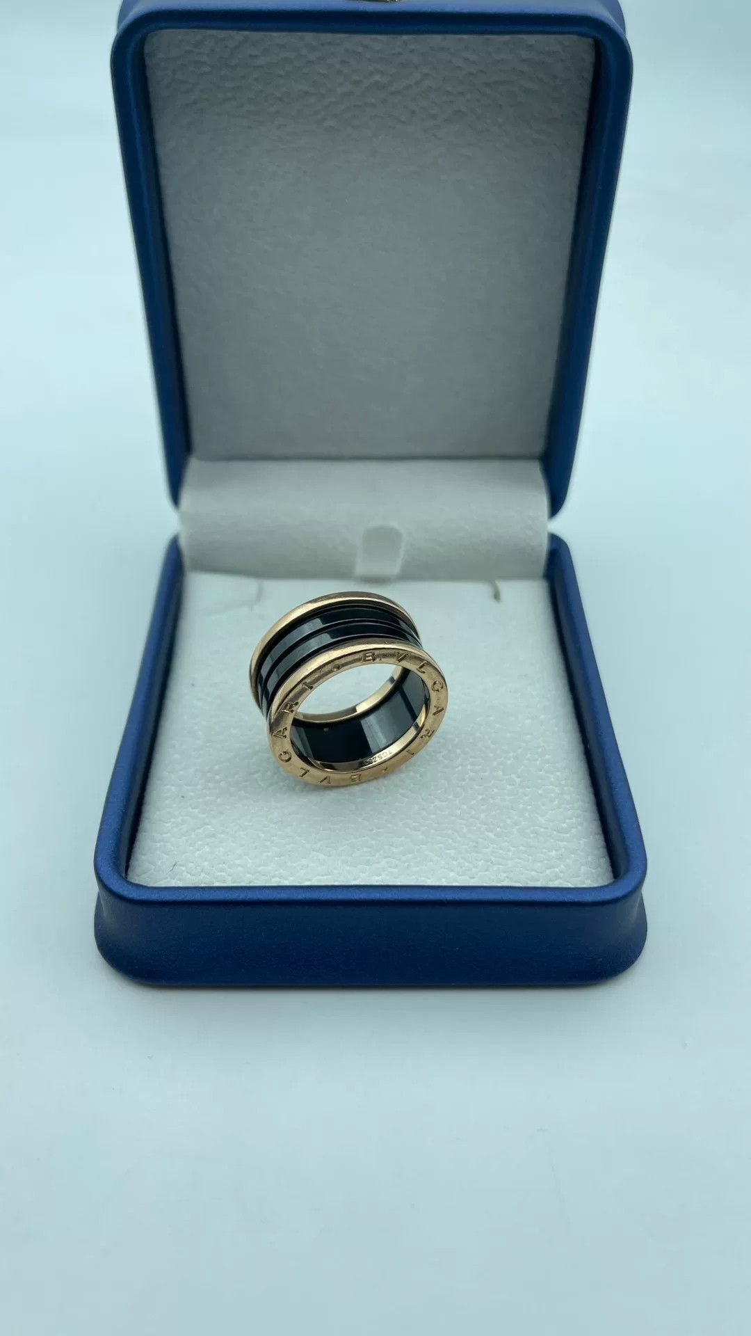 Bvlgari Bulgari Black Ceramic Rose Gold Ring Size ONE SIZE - 5 Thumbnail