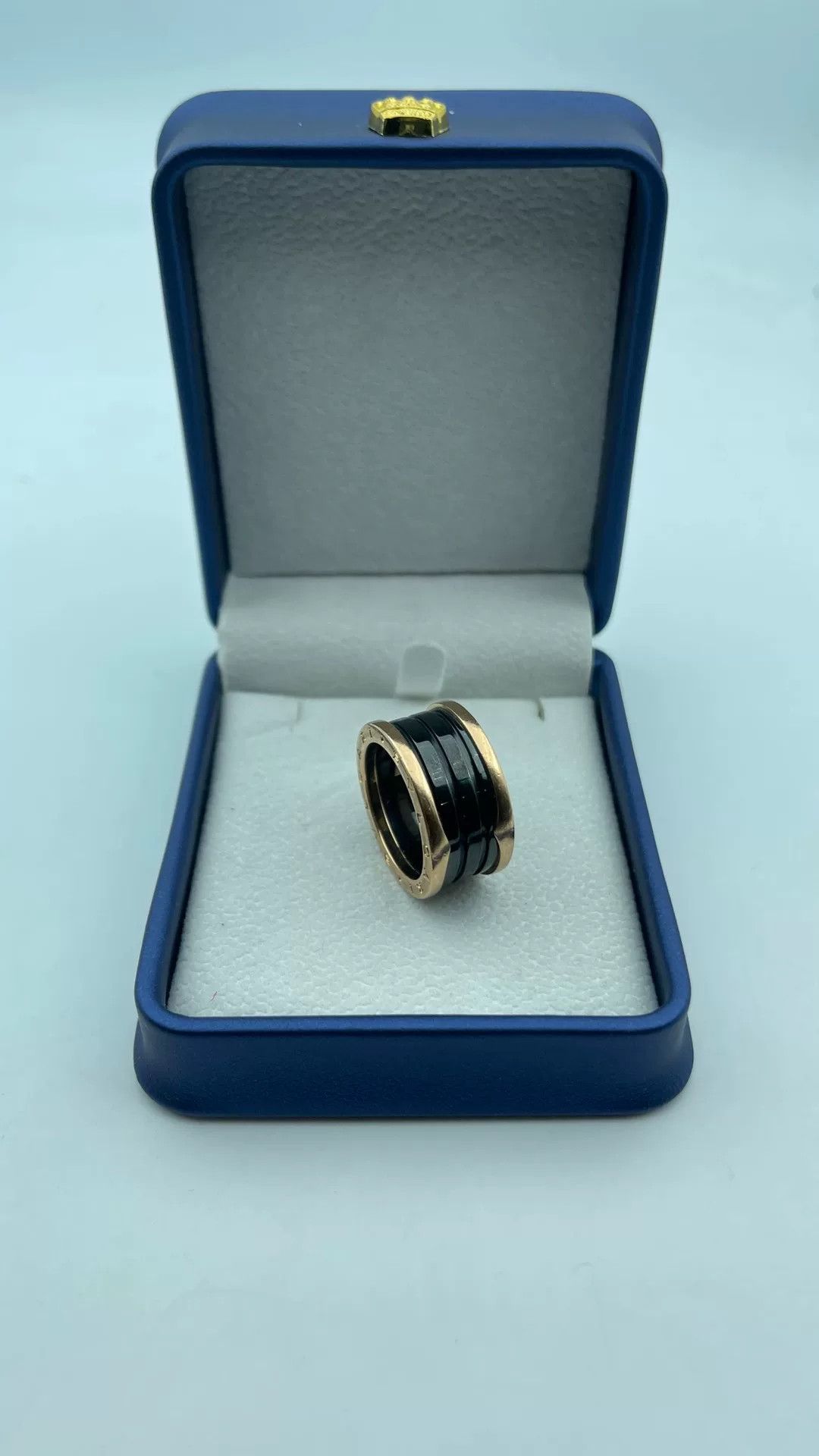 Bvlgari Bulgari Black Ceramic Rose Gold Ring Size ONE SIZE - 4 Thumbnail