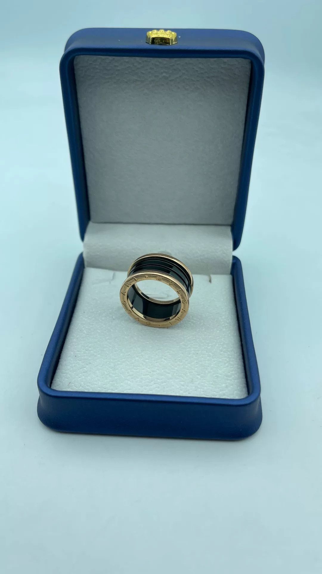 Bvlgari Bulgari Black Ceramic Rose Gold Ring Size ONE SIZE - 3 Thumbnail