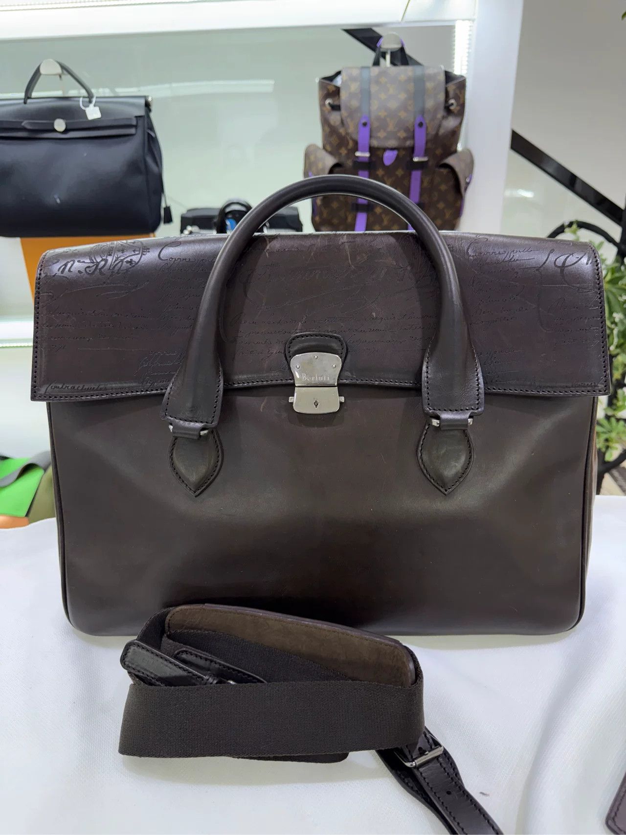 Berluti Berluti Classic Doctor Briefcase Engraved Size ONE SIZE - 2 Thumbnail