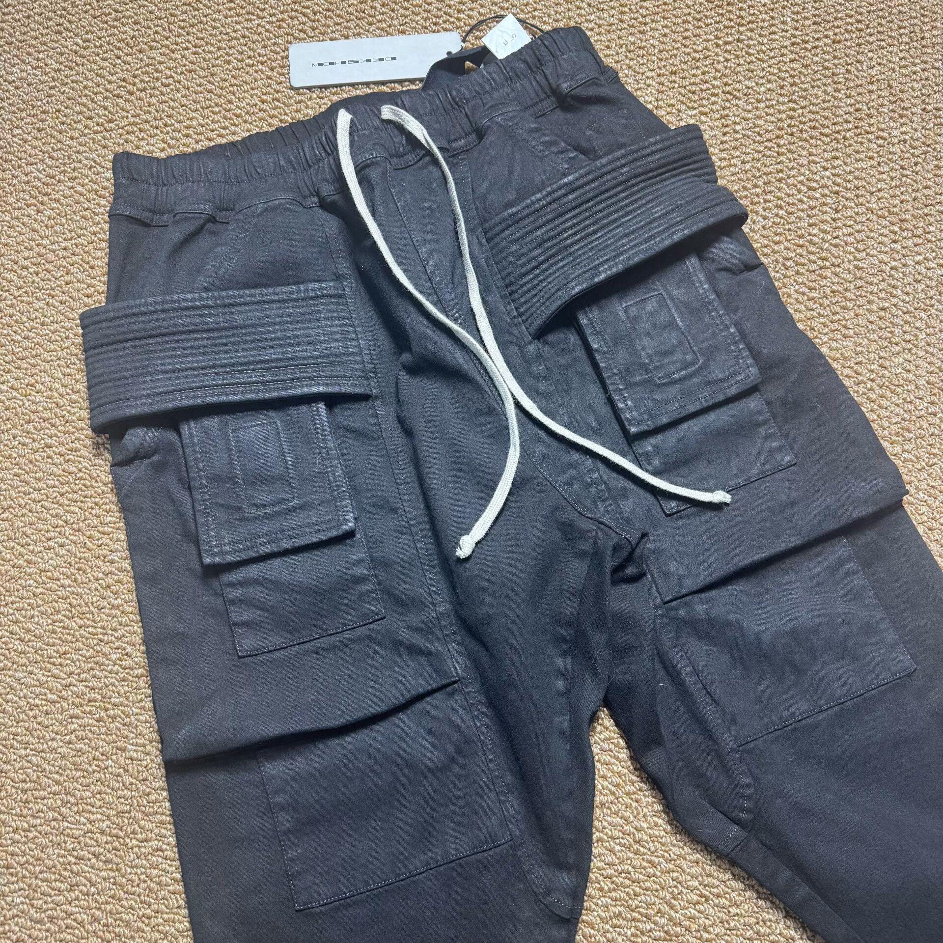 Rick Owens Rick Owens 24FW Waxed Double Ring Cargo Jeans Size US 32 / EU 48 - 2 Thumbnail