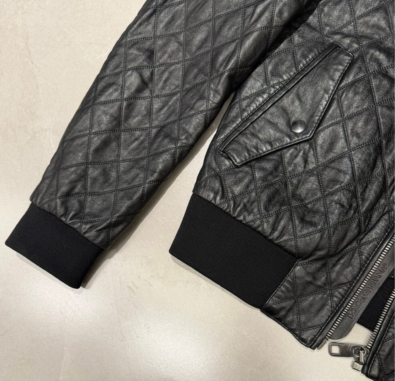 Dolce & Gabbana Dolce & Gabbana Lambskin Black Leather Jacket Size US M / EU 48-50 / 2 - 5 Thumbnail