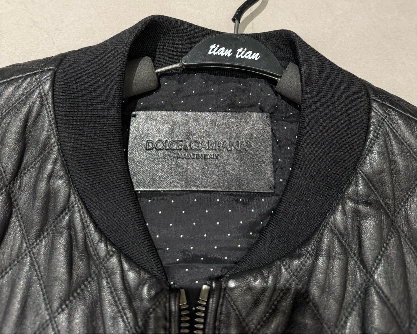 Dolce & Gabbana Dolce & Gabbana Lambskin Black Leather Jacket Size US M / EU 48-50 / 2 - 2 Thumbnail