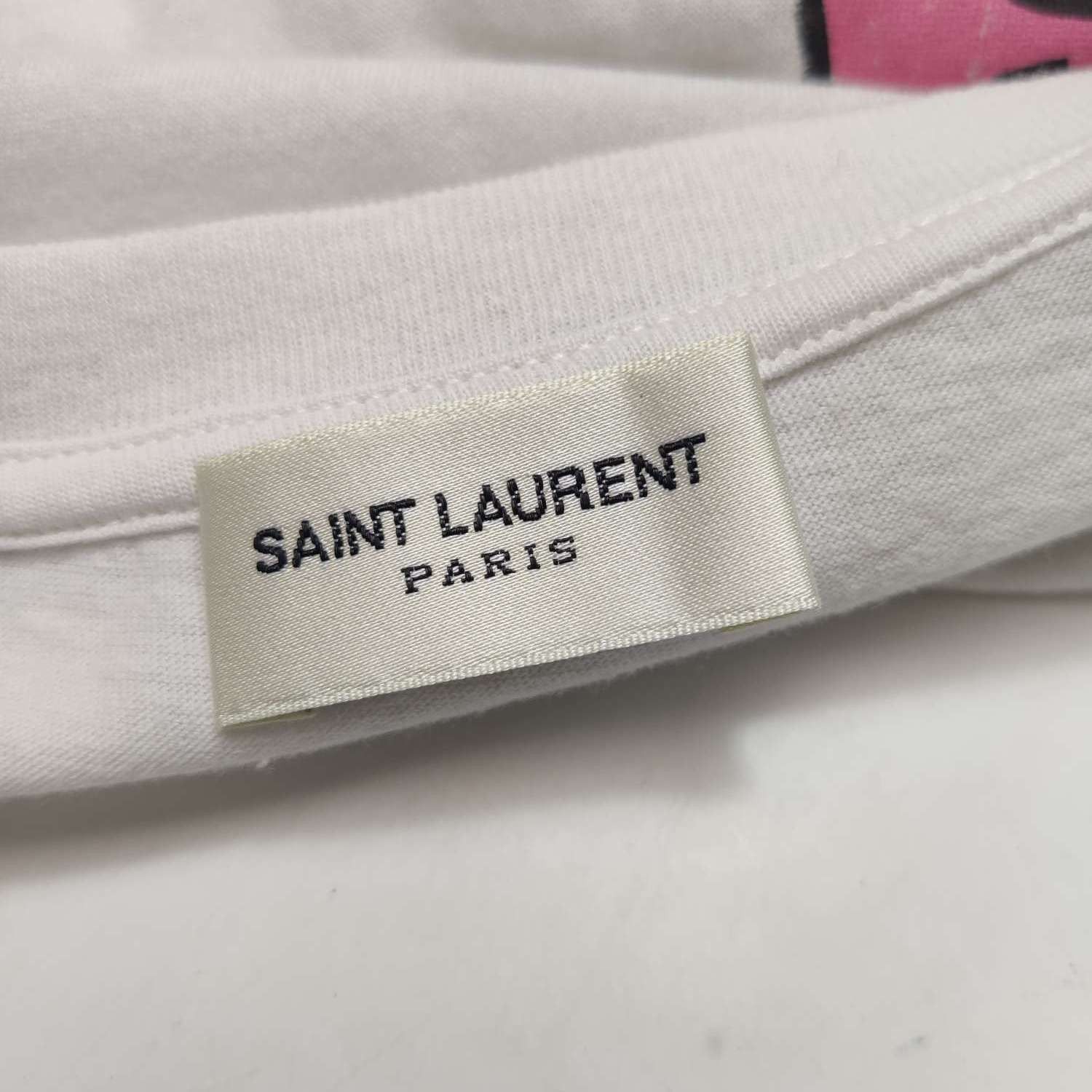 Saint Laurent Paris Saint Laurent Cotton Graphic Crewneck T-Shirt L Size US L / EU 52-54 / 3 - 24 Thumbnail
