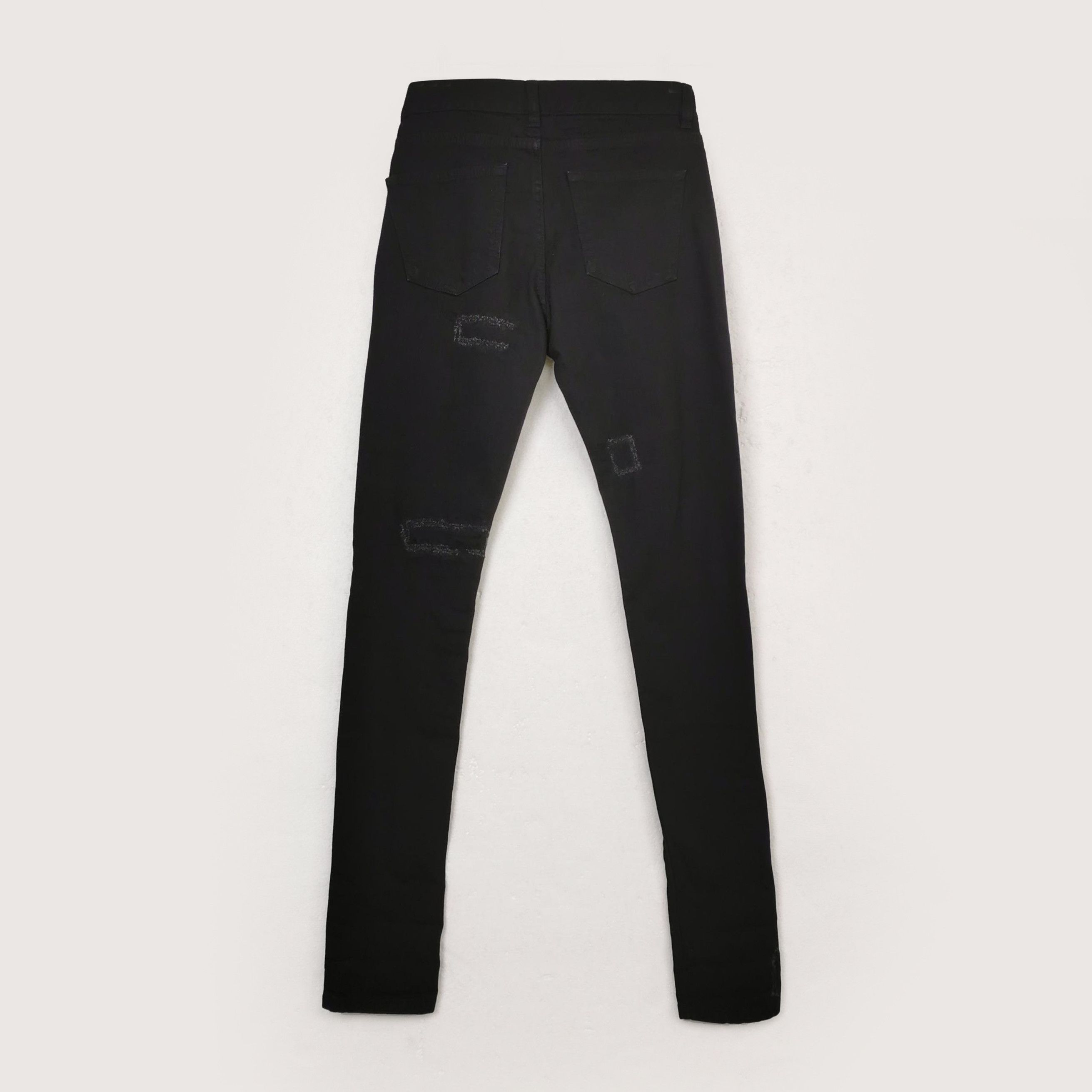 Saint Laurent Paris Saint Laurent Black Patterned Slim Jeans Size US 27 - 4 Thumbnail