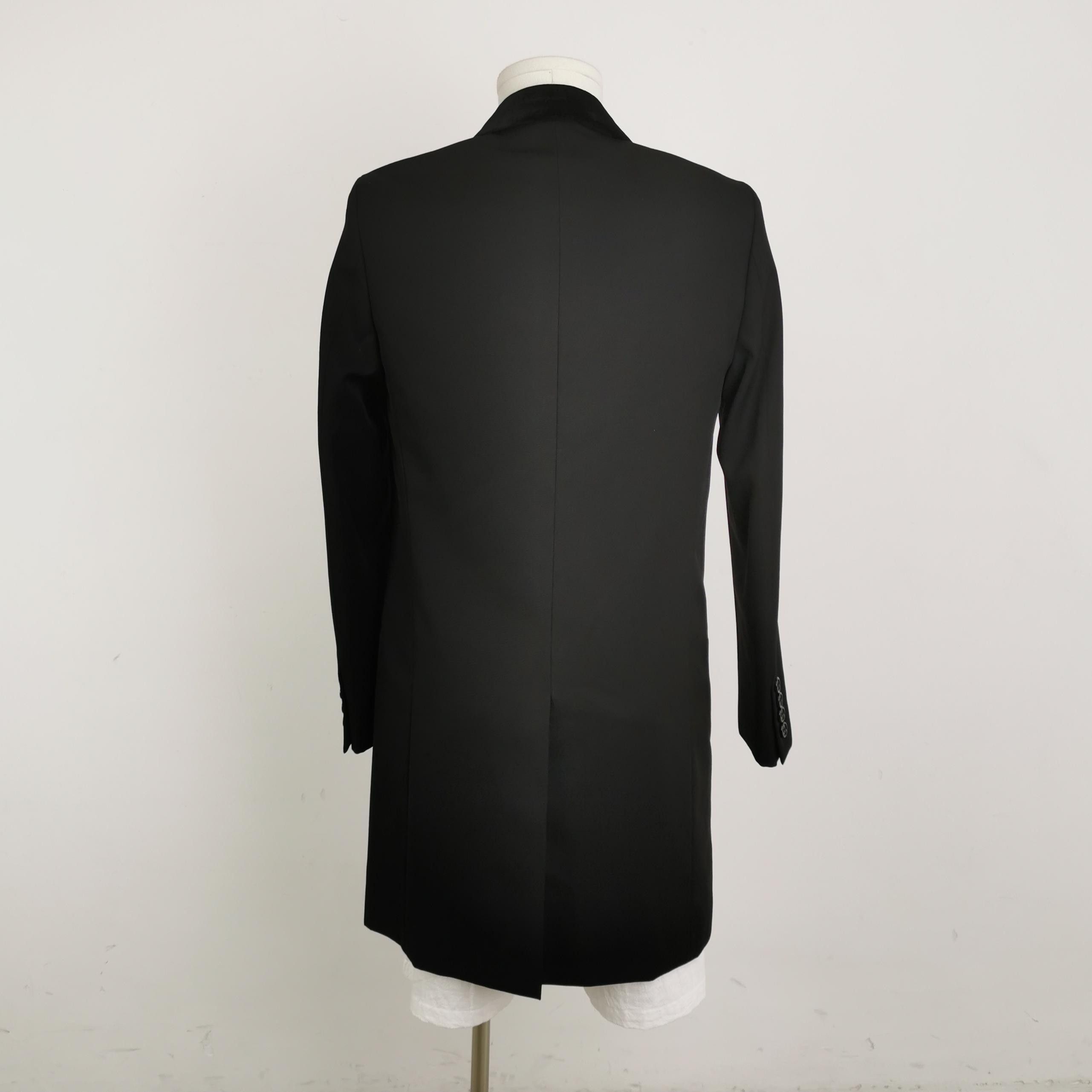 Saint Laurent Paris Saint Laurent Wool Solid Lapel Coat Size M Size US M / EU 48-50 / 2 - 23 Thumbnail