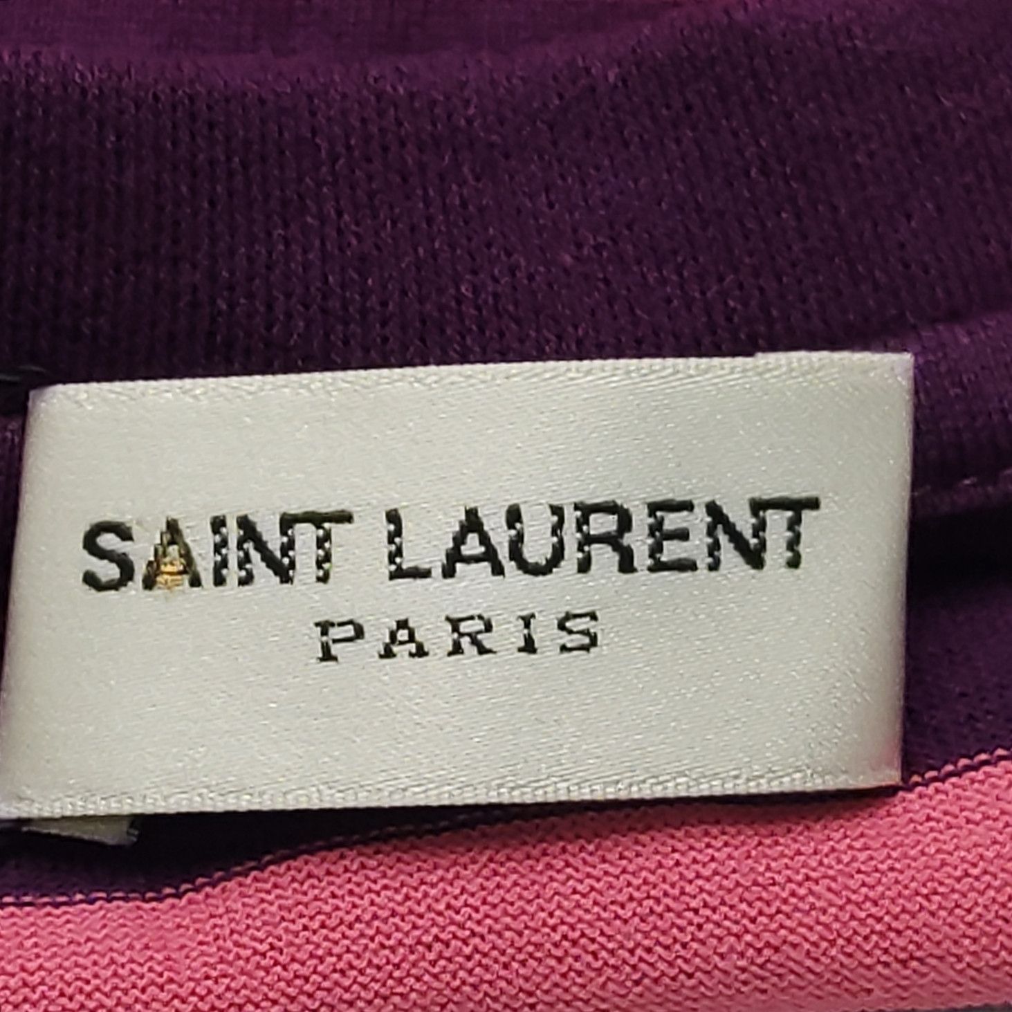 Saint Laurent Paris Saint Laurent L Striped Cotton Crew Neck T-Shirt Size US L / EU 52-54 / 3 - 9 Thumbnail