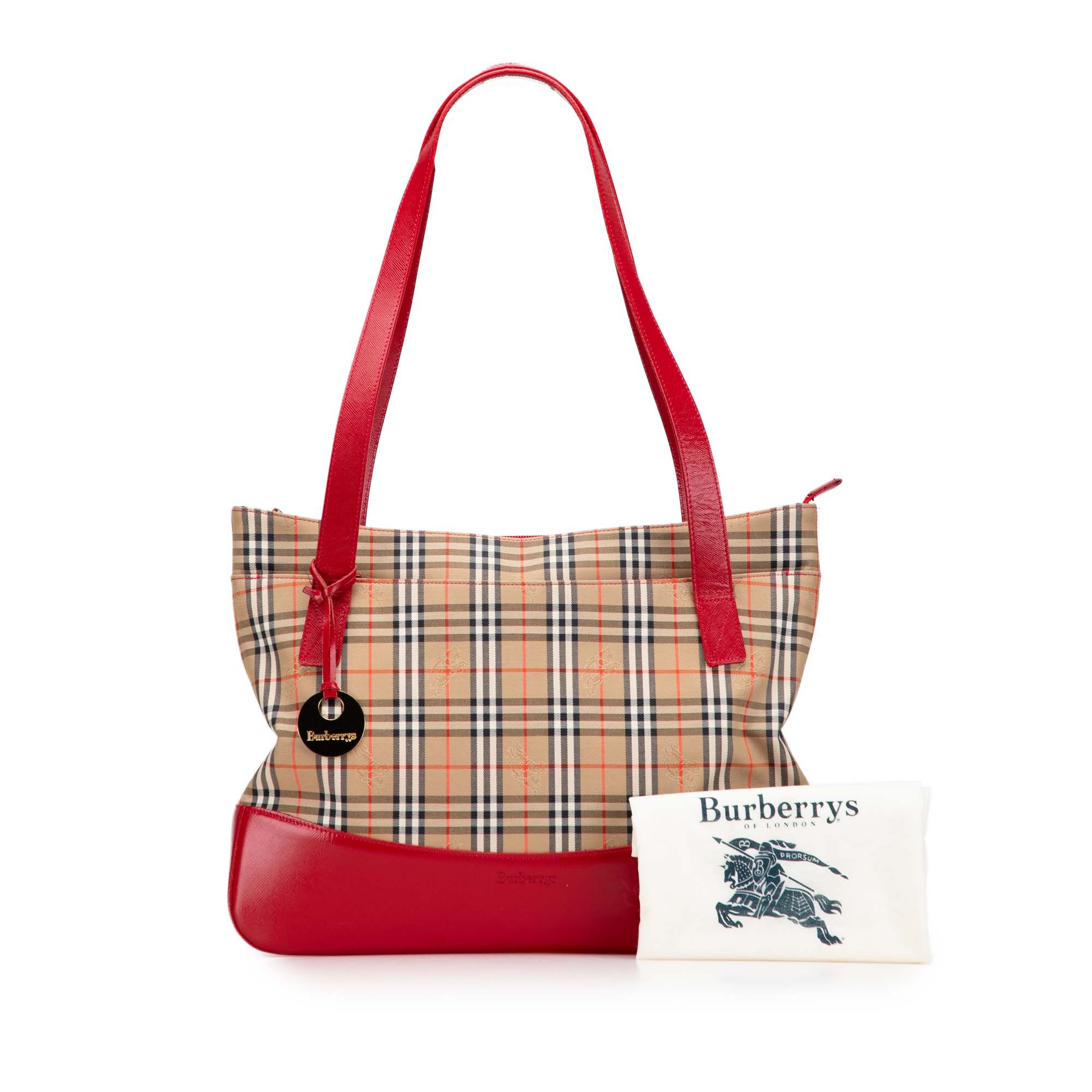 Burberry Haymarket Check Canvas Tote Size ONE SIZE - 11 Thumbnail