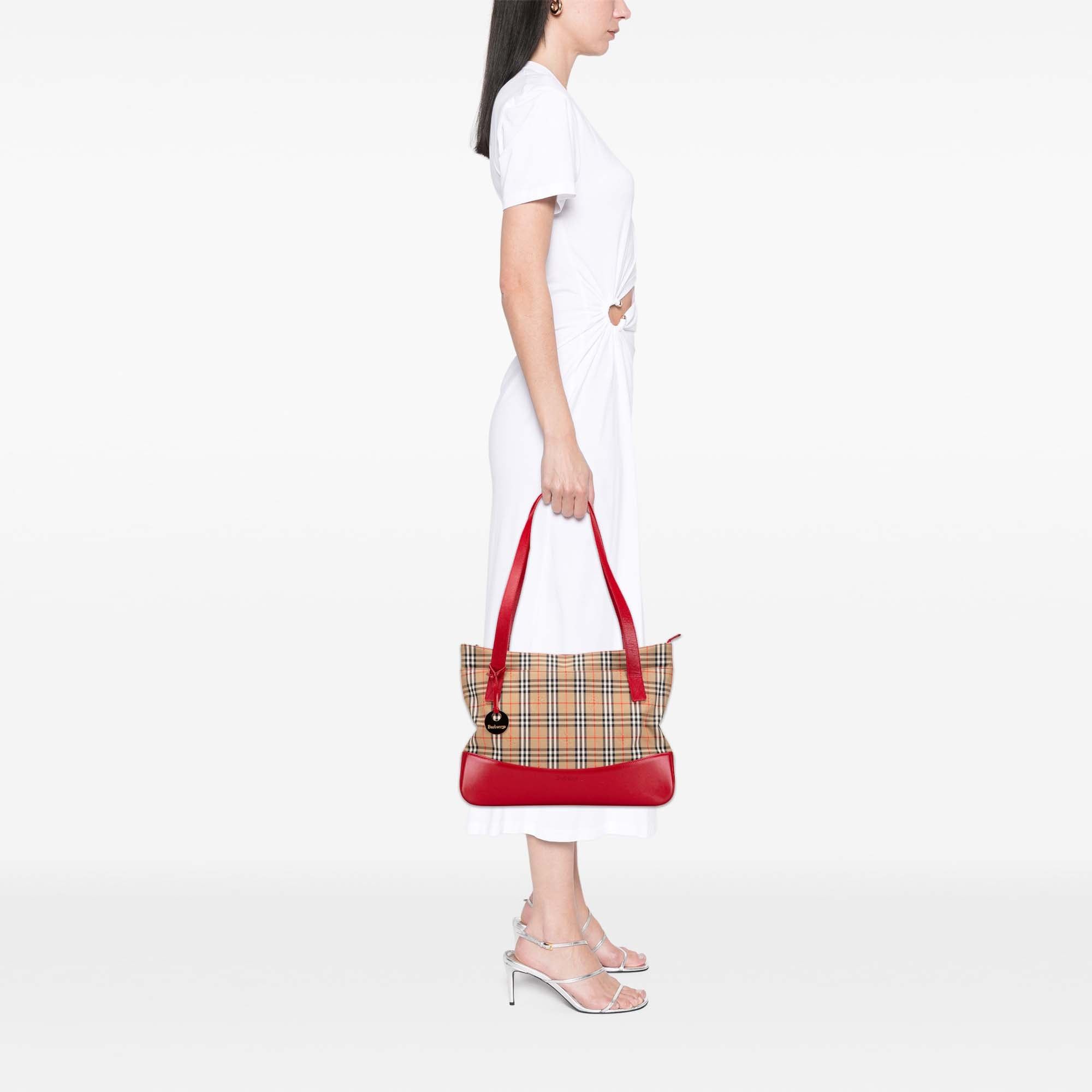 Burberry Haymarket Check Canvas Tote Size ONE SIZE - 10 Thumbnail