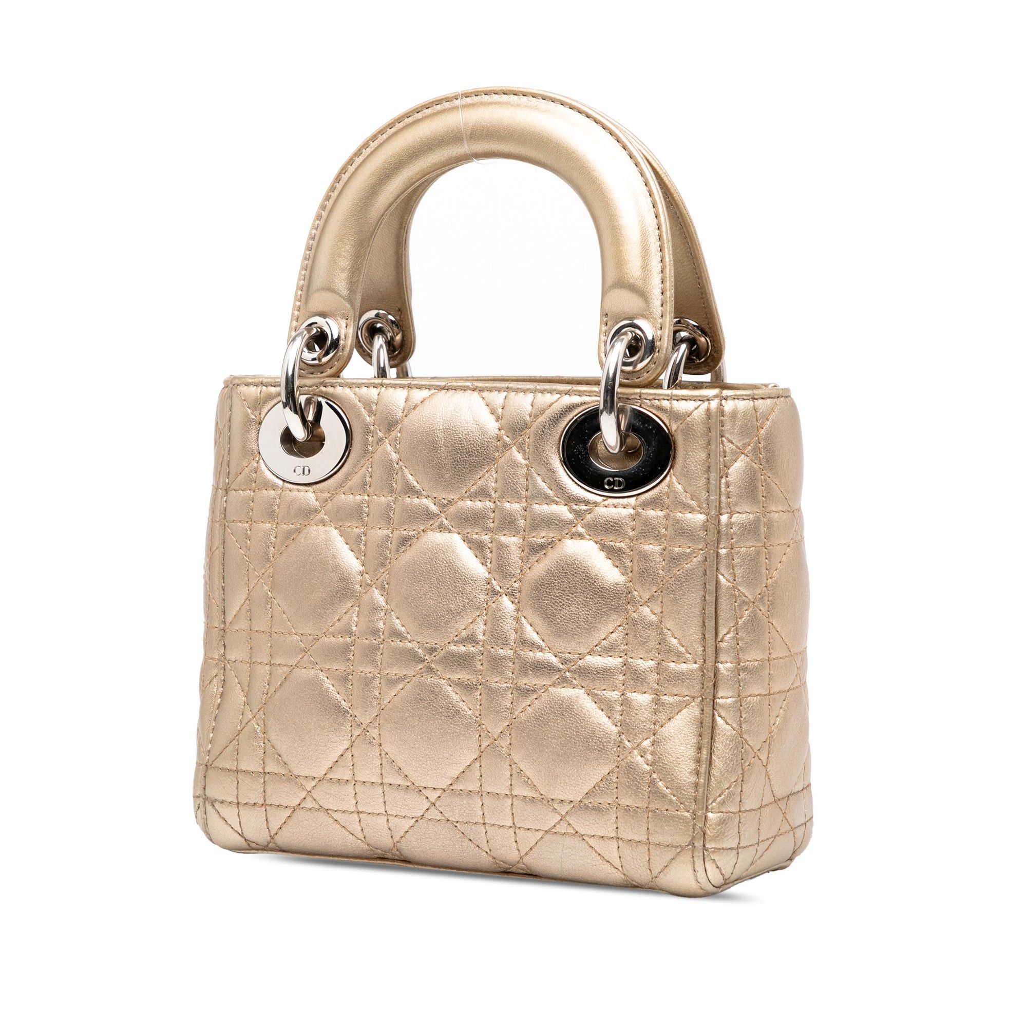 Dior Mini Metallic Lambskin Cannage Lady Dior Size ONE SIZE - 2 Thumbnail
