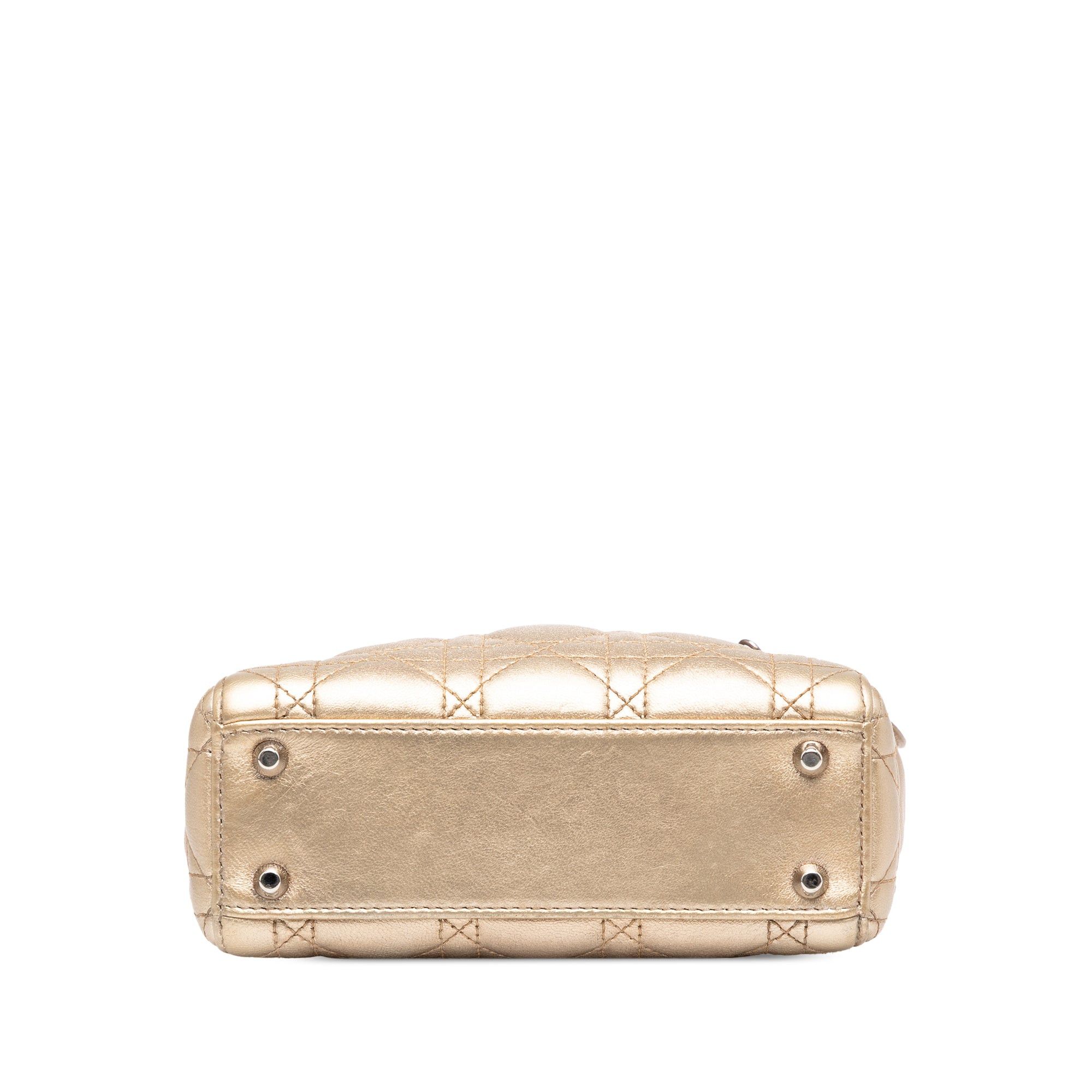Dior Mini Metallic Lambskin Cannage Lady Dior Size ONE SIZE - 3 Thumbnail