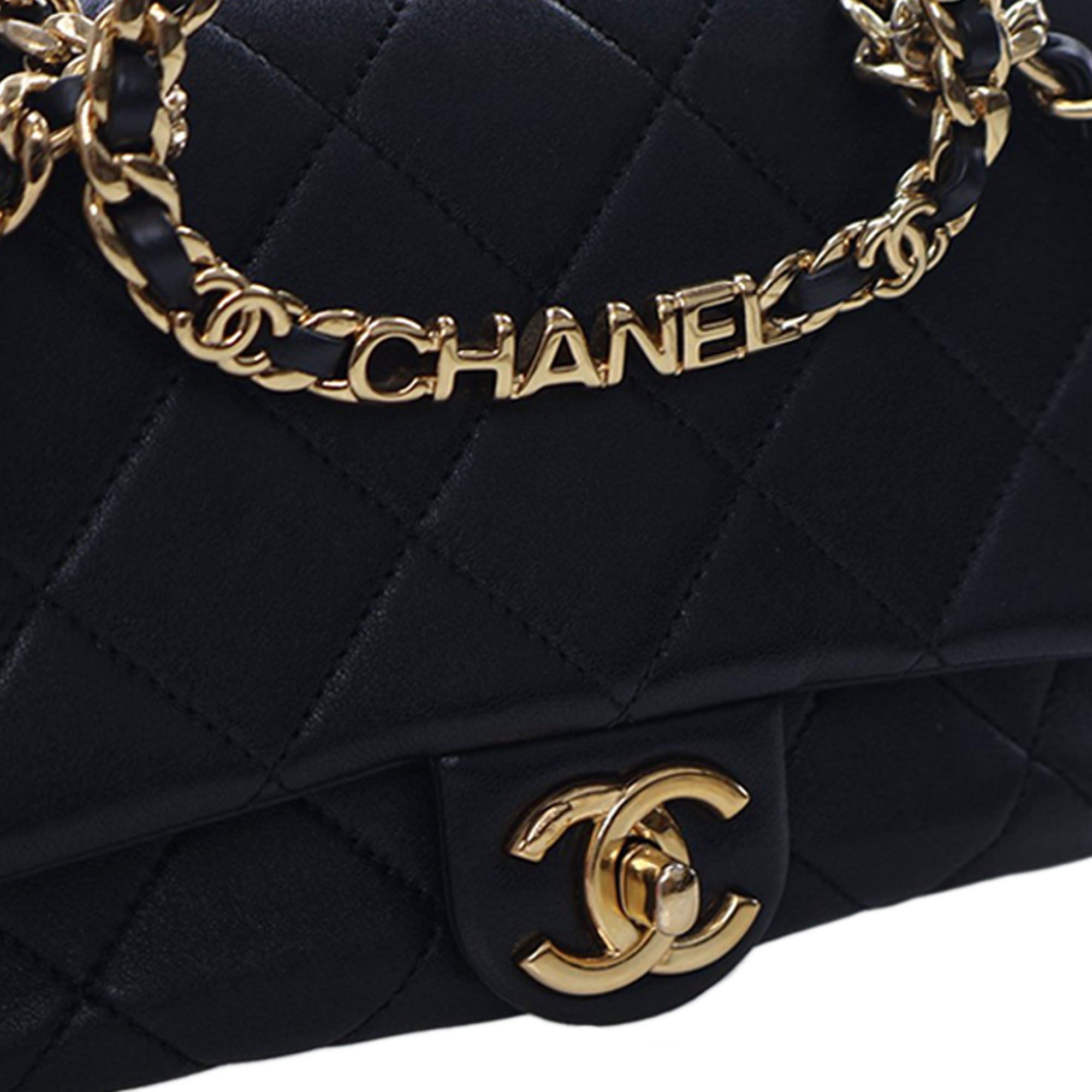 Chanel Small Quilted Lambskin Round Top Handle Flap Size ONE SIZE - 6 Thumbnail
