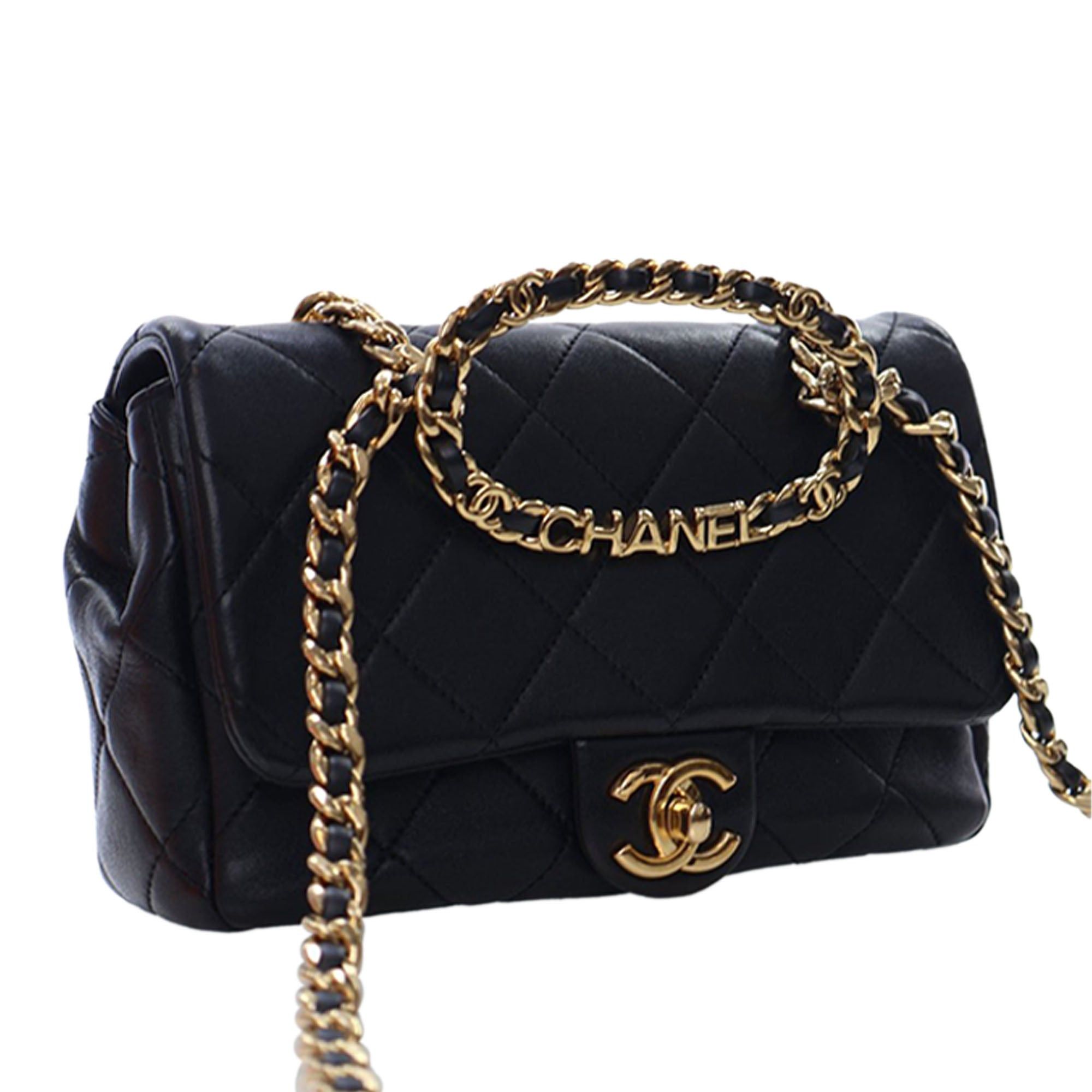 Chanel Small Quilted Lambskin Round Top Handle Flap Size ONE SIZE - 3 Thumbnail