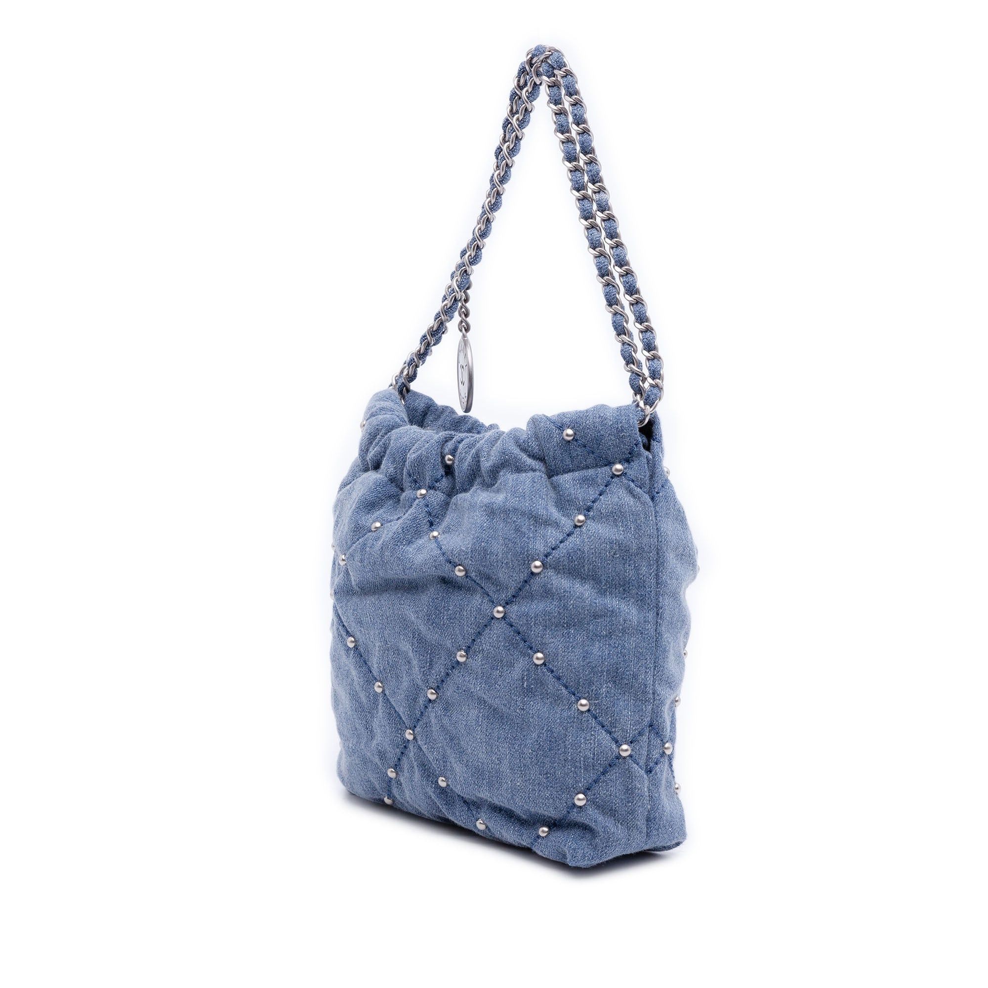 Chanel Mini Denim Studded 22 Handbag Size ONE SIZE - 2 Thumbnail