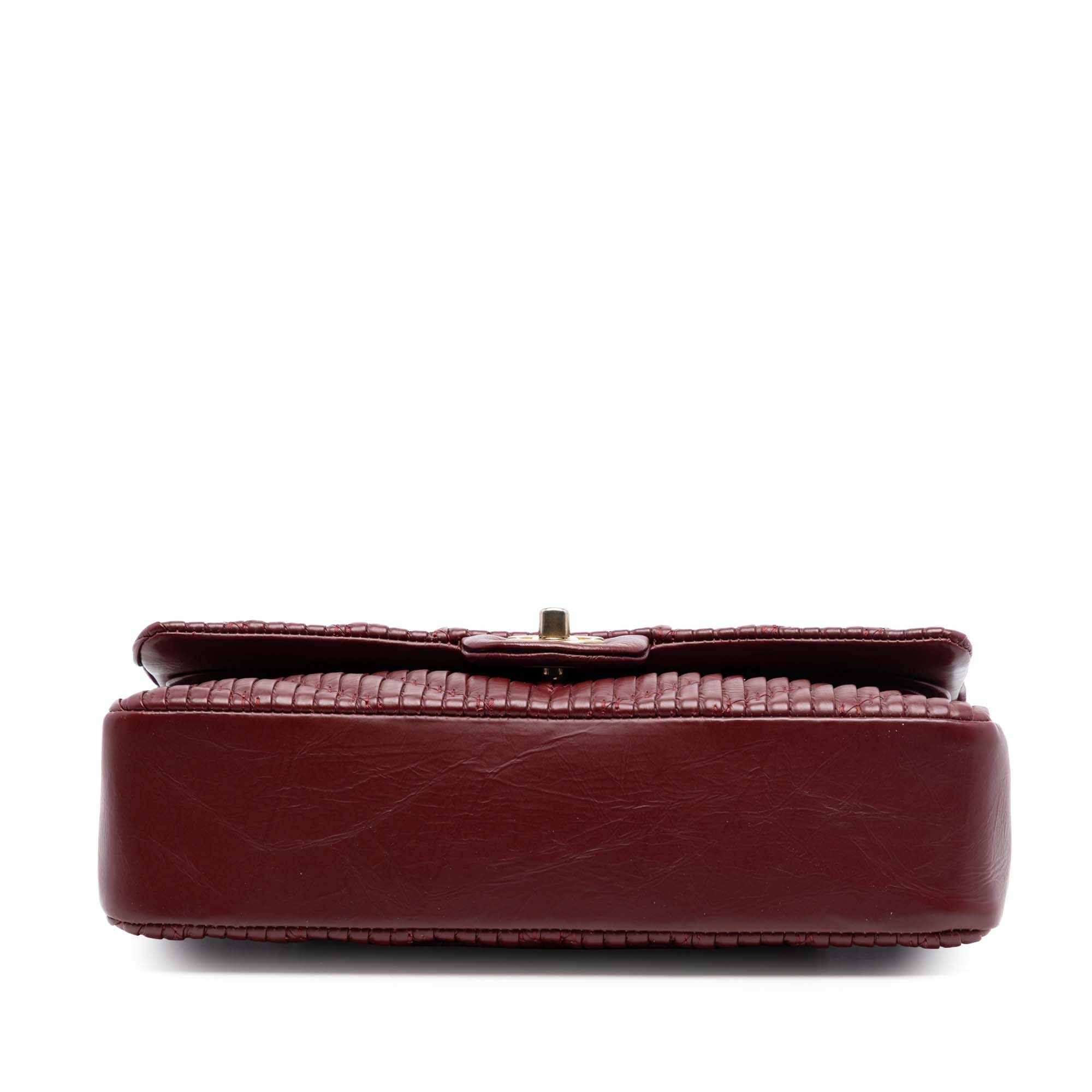 Chanel Medium Classic Chevron Calfskin Pleated Double Flap Size ONE SIZE - 3 Thumbnail