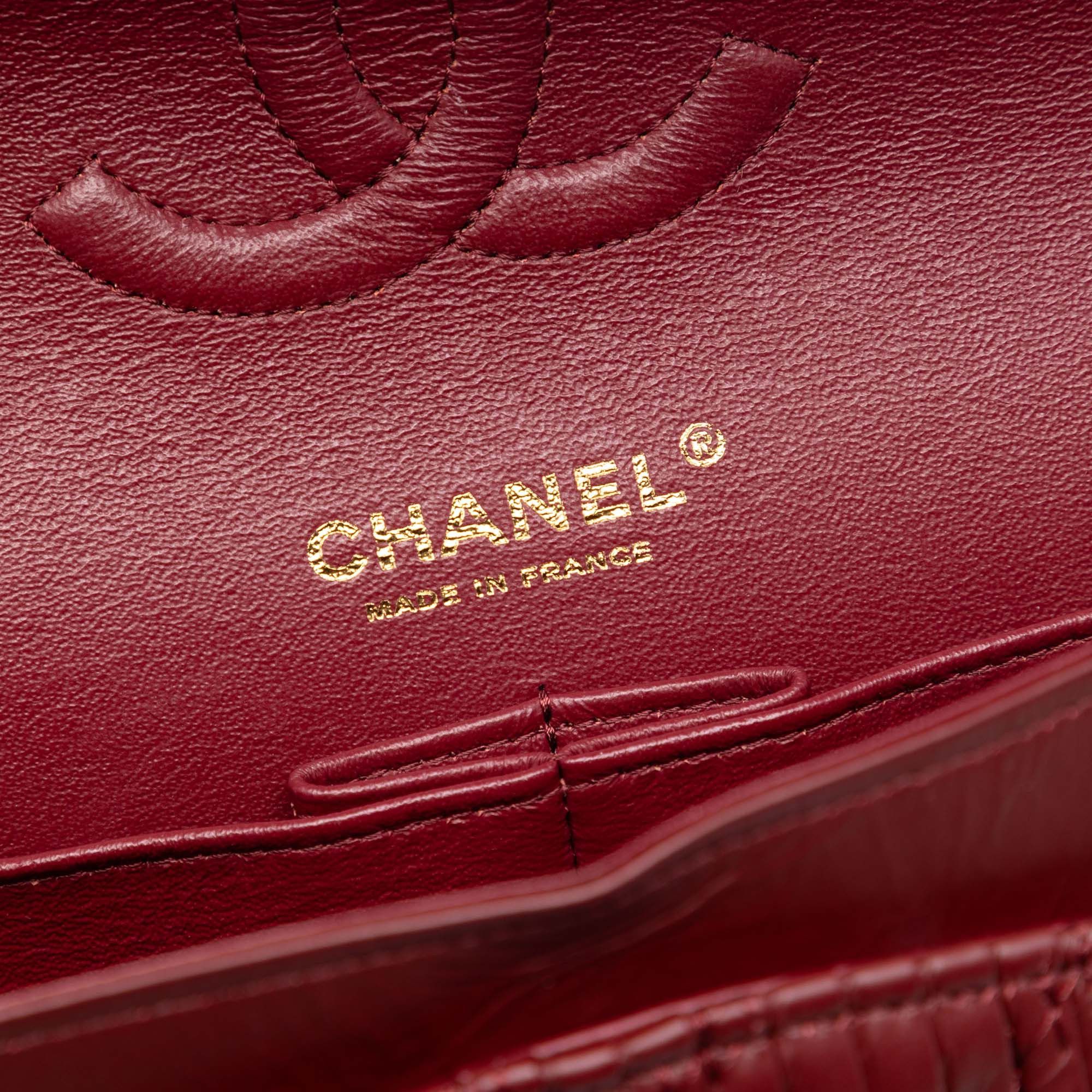 Chanel Medium Classic Chevron Calfskin Pleated Double Flap Size ONE SIZE - 5 Thumbnail