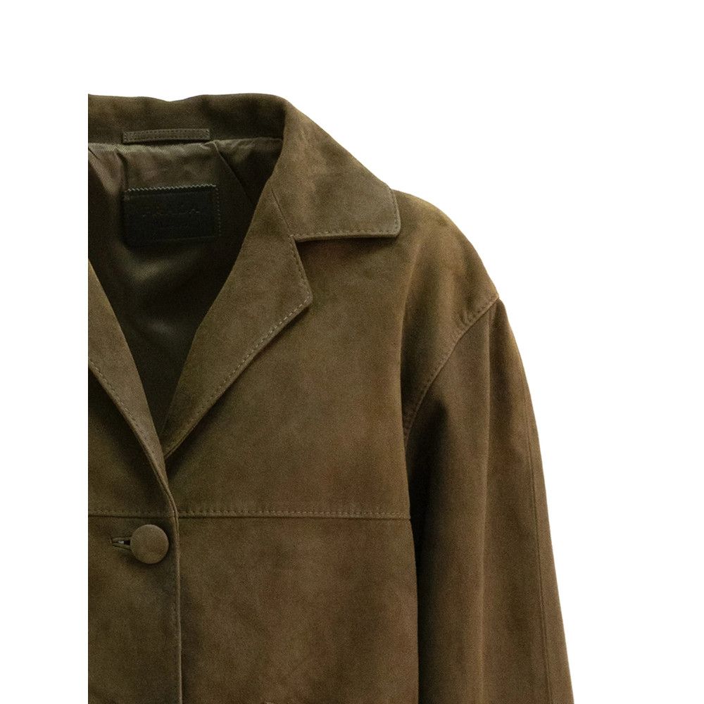 Prada Prada GREEN Jackets - Leather Jackets Size XS / US 0-2 / IT 36-38 - 3 Thumbnail