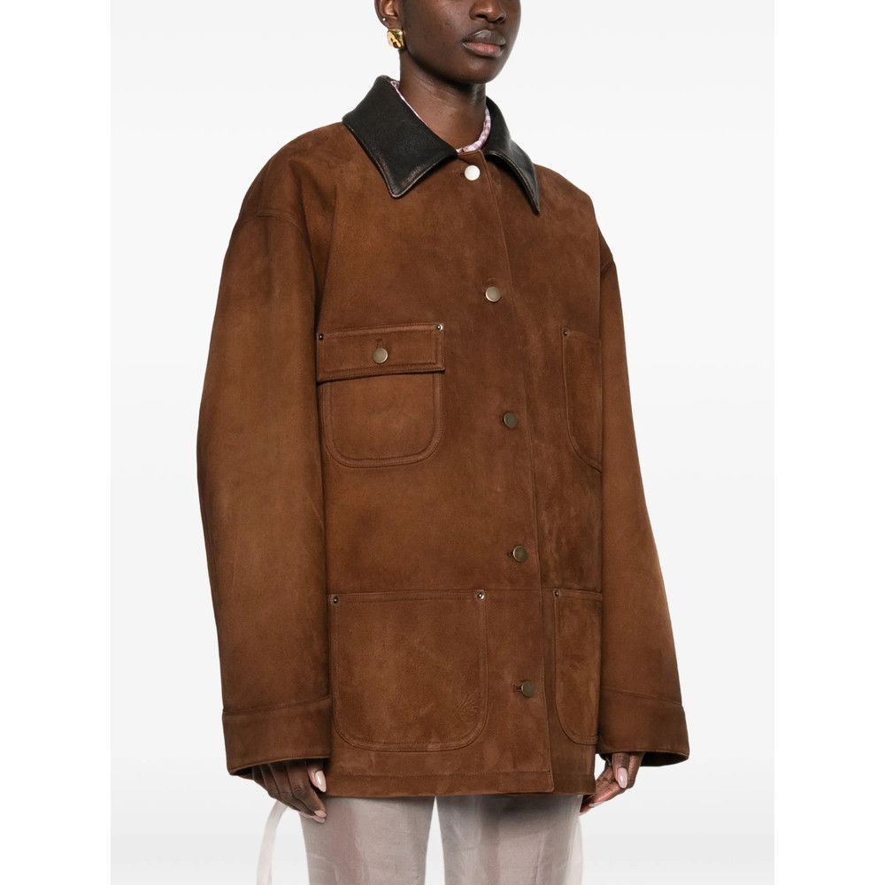 Prada Prada BROWN Jackets - Leather Jackets Size XS / US 0-2 / IT 36-38 - 5 Thumbnail