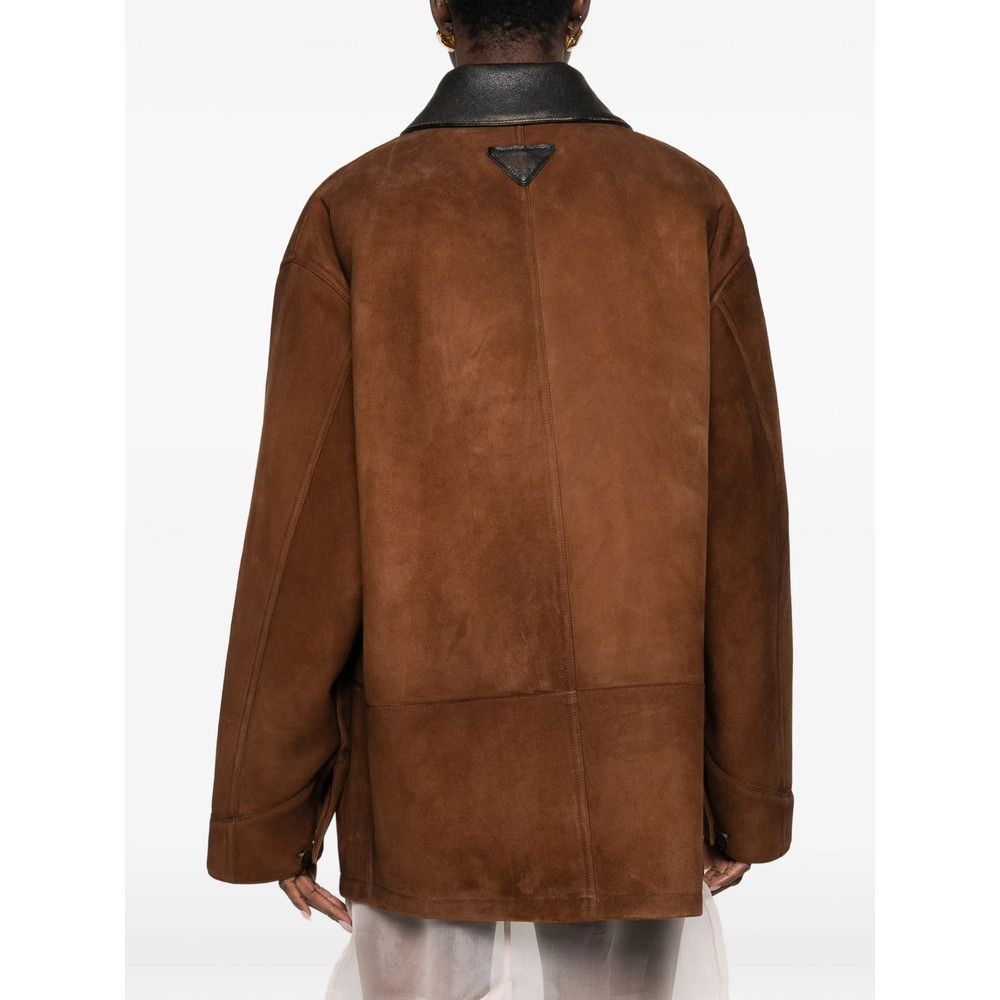 Prada Prada BROWN Jackets - Leather Jackets Size XS / US 0-2 / IT 36-38 - 3 Thumbnail