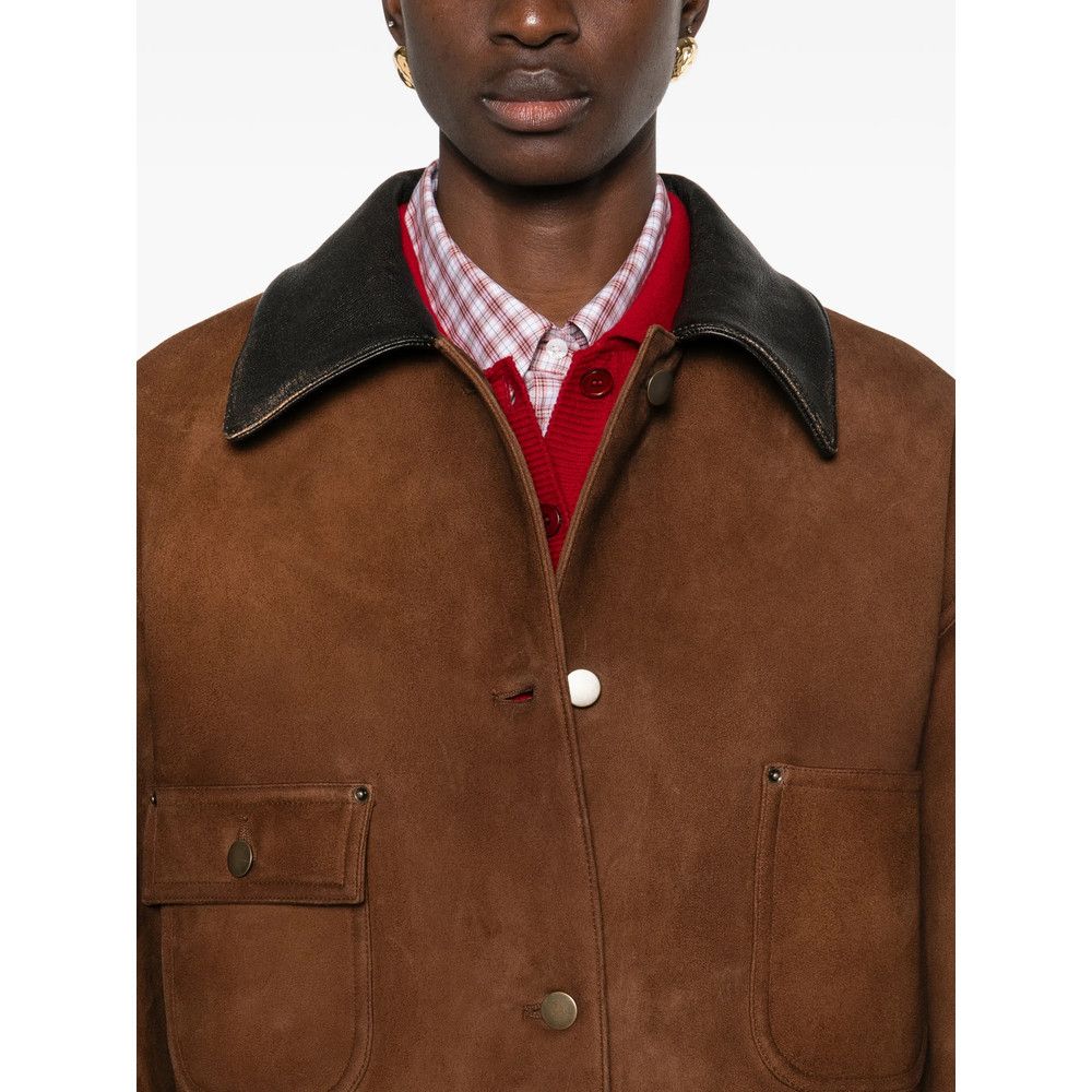 Prada Prada BROWN Jackets - Leather Jackets Size S / US 4 / IT 40 - 2 Thumbnail