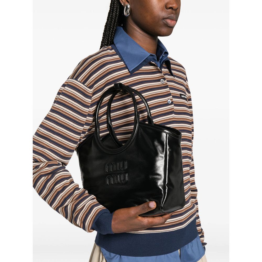 Miu Miu Miu Miu BLACK Tote Bags Size ONE SIZE - 3 Thumbnail
